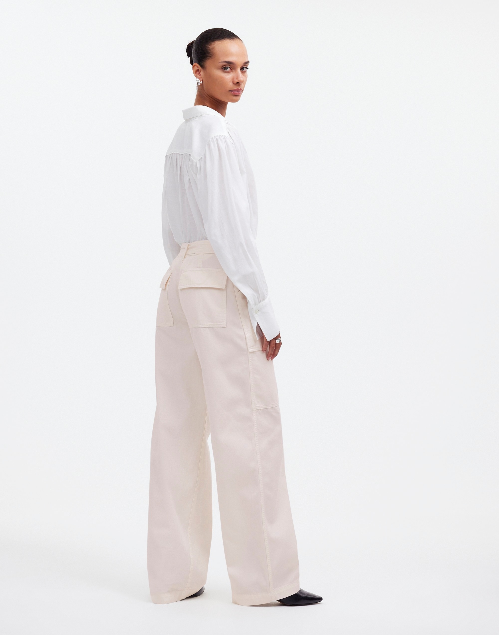 Tall Belted Slouchy Straight Cargo Pants Garment Dye | Madewell