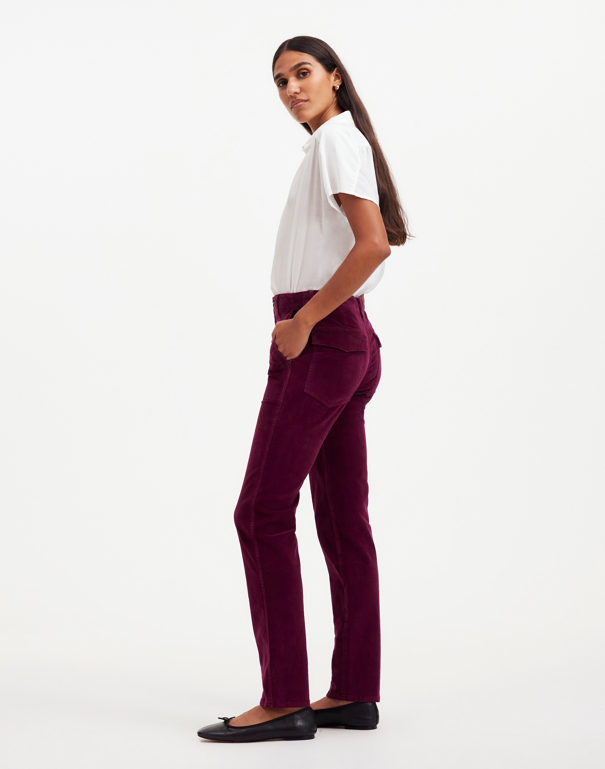 The Petite Slim Straight Trouser Pant Garment Dye Corduroy | Madewell