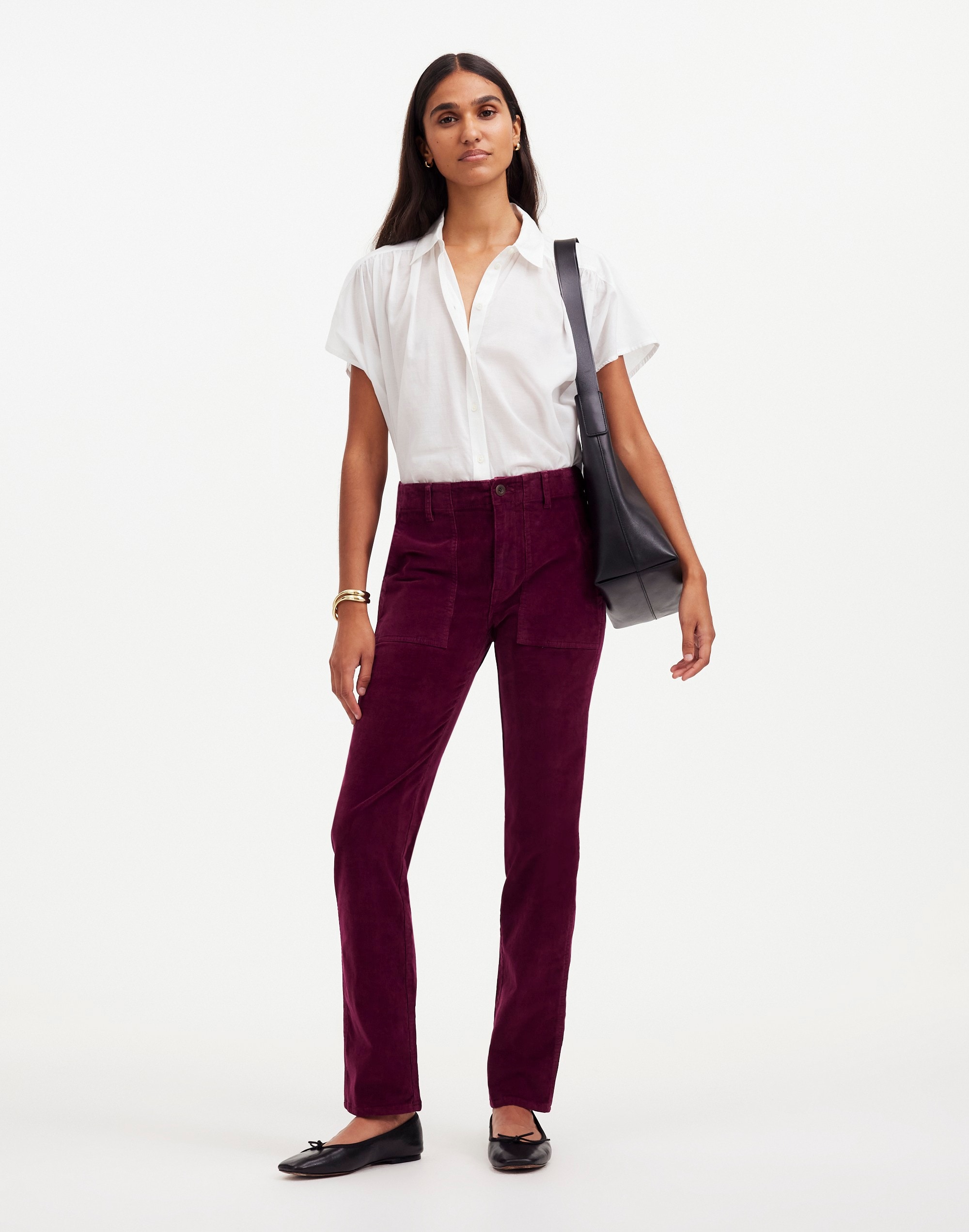 The Petite Slim Straight Trouser Pant Garment Dye Corduroy | Madewell