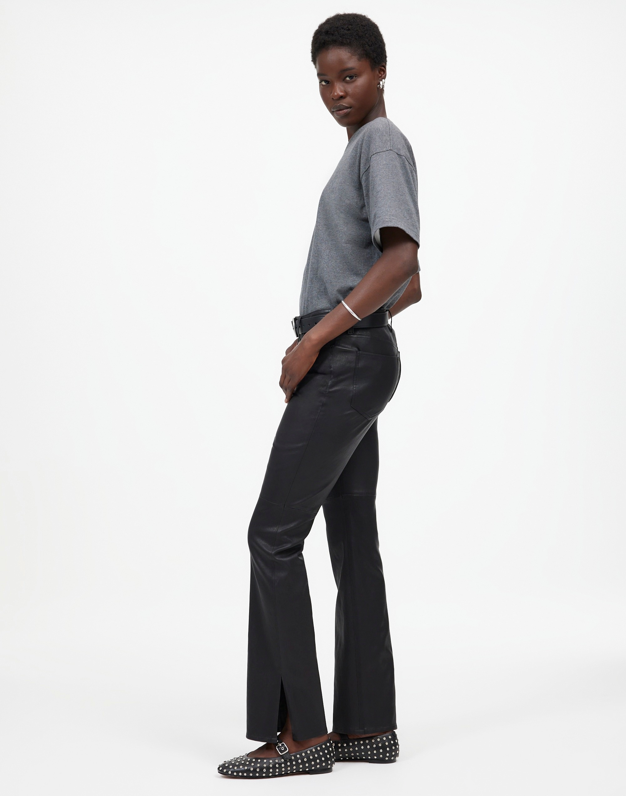 Kick Out Full-Length Pants Leather | Madewell