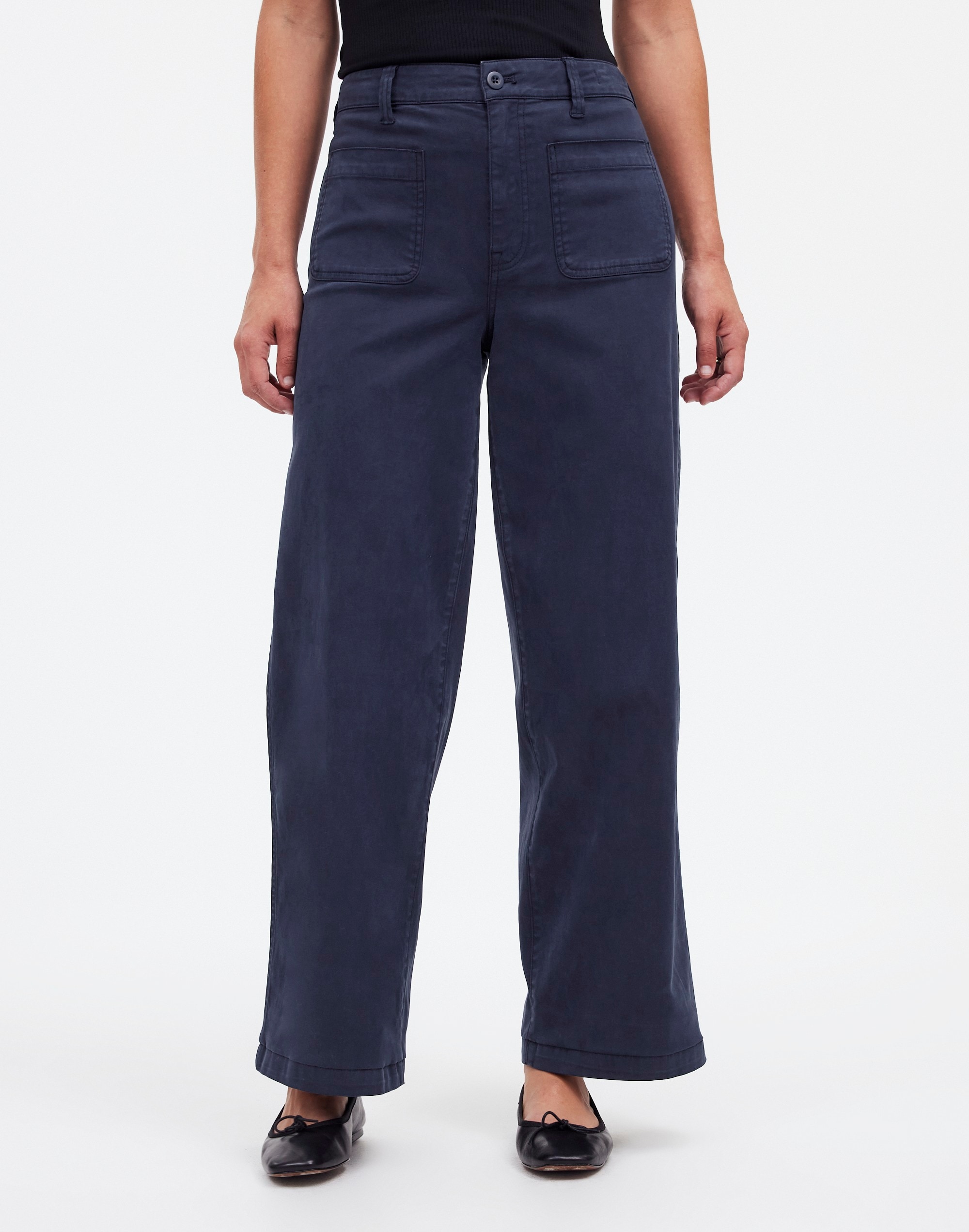 The Emmett Wide-Leg Pant: Patch Pocket Edition | Madewell