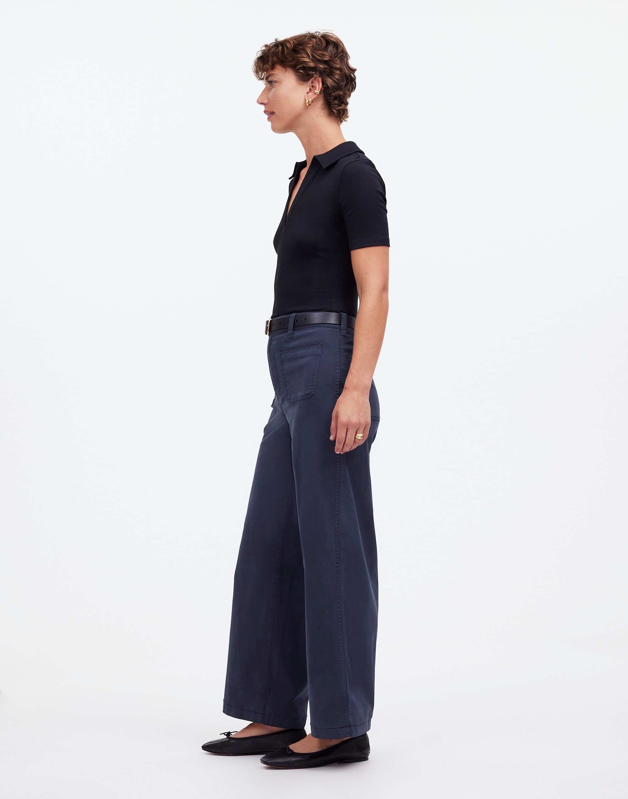 The Emmett Wide-Leg Pant: Patch Pocket Edition | Madewell