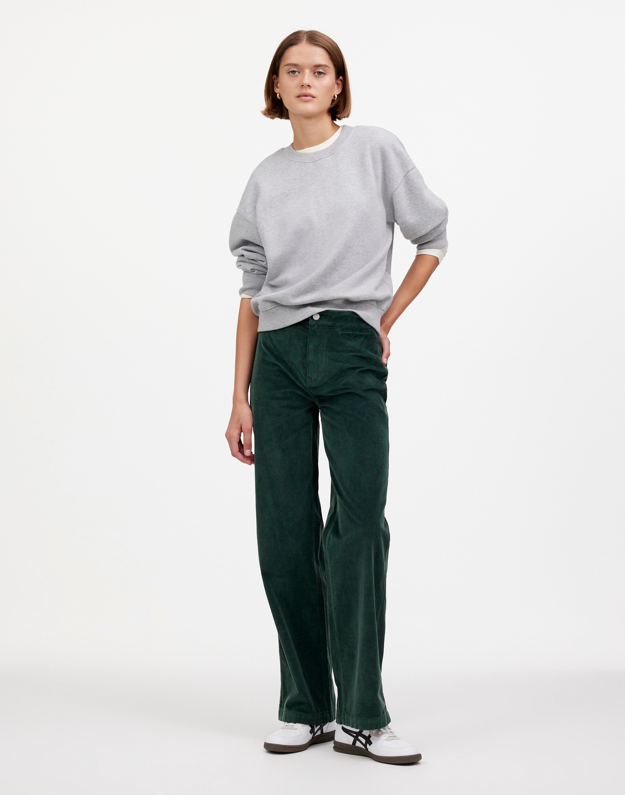 Mw The Emmett Wide-leg Pant In Luxury Forest