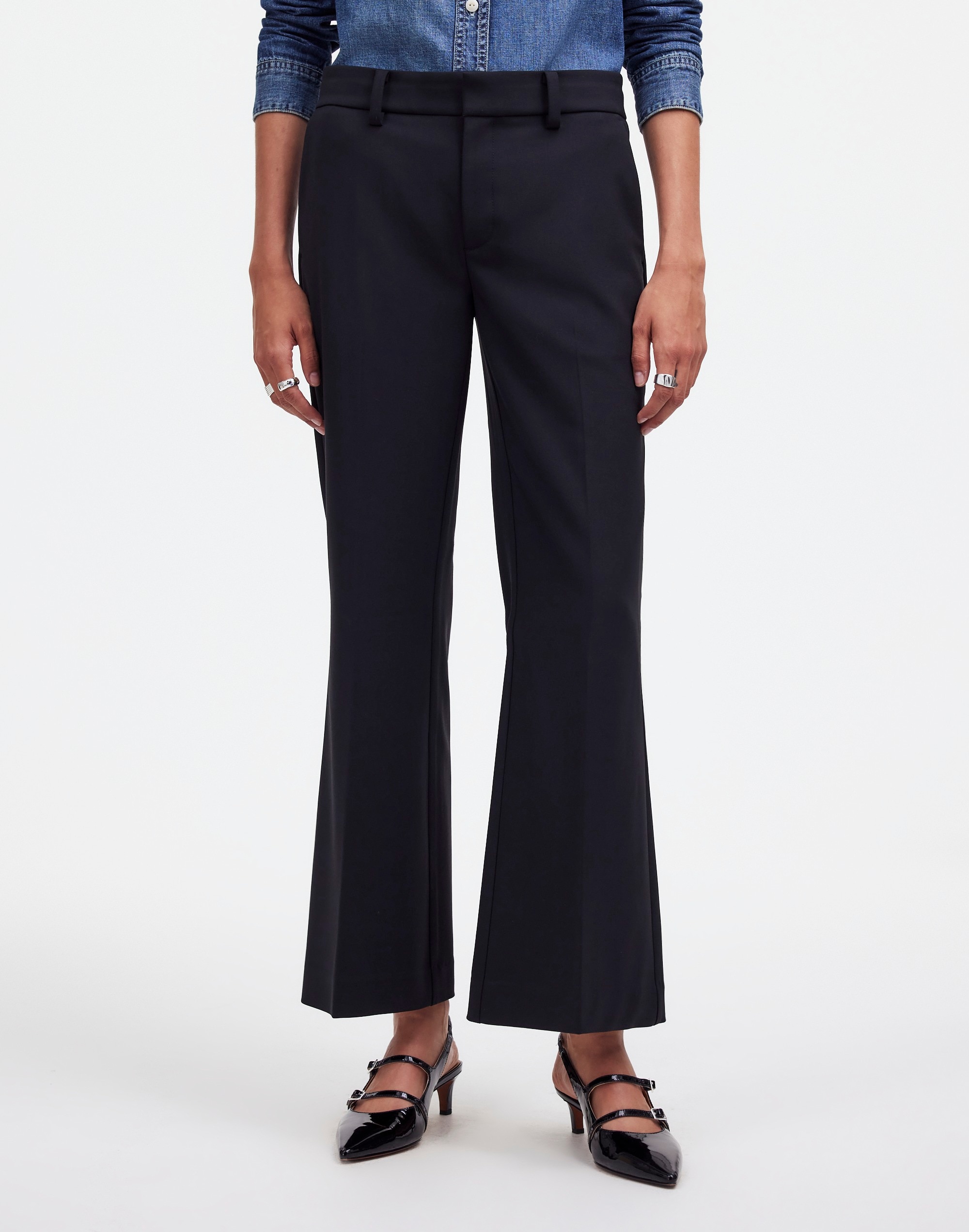 Kick Out Crop Pants Wool-Blend Twill | Madewell