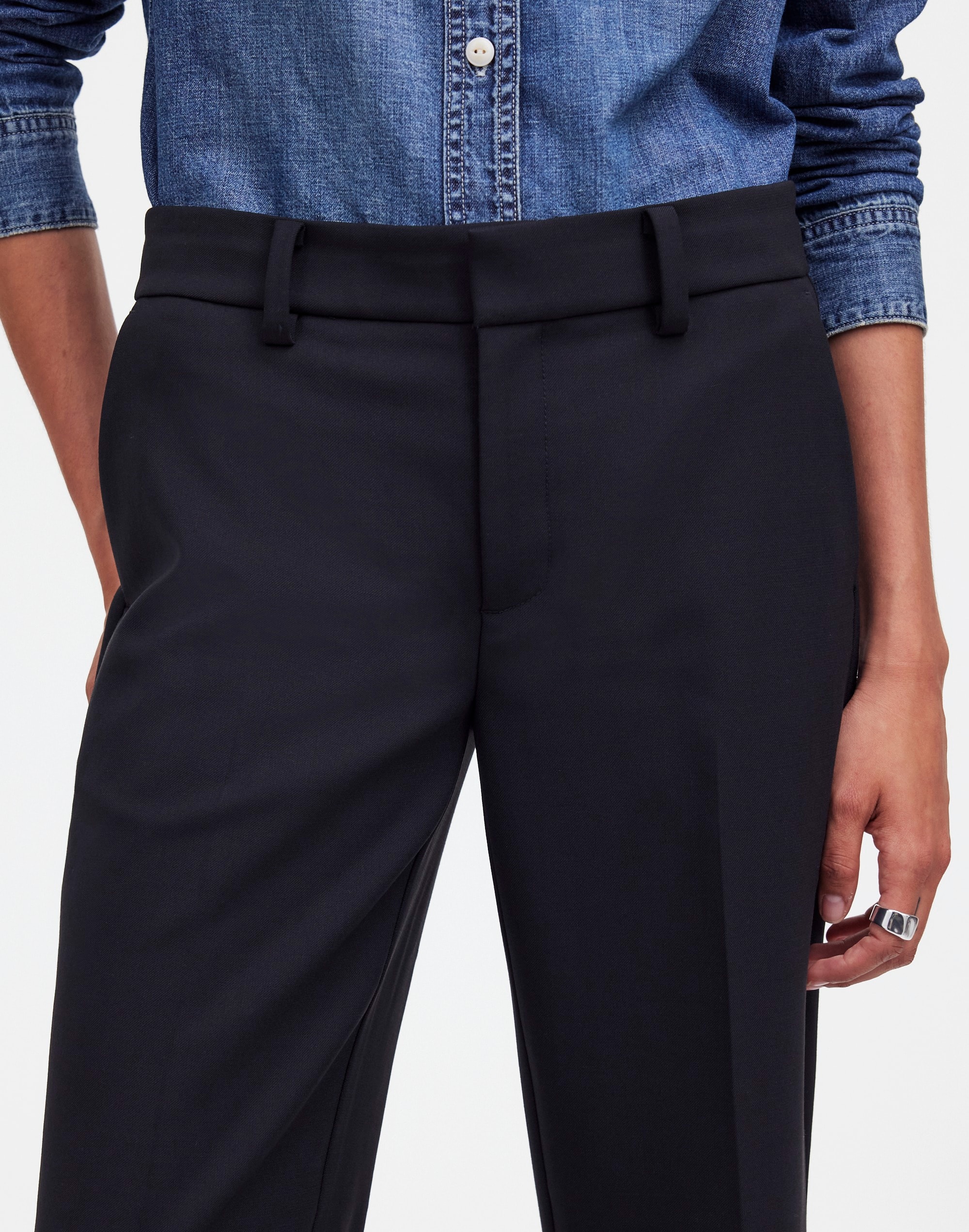 Kick Out Crop Pants Wool-Blend Twill | Madewell