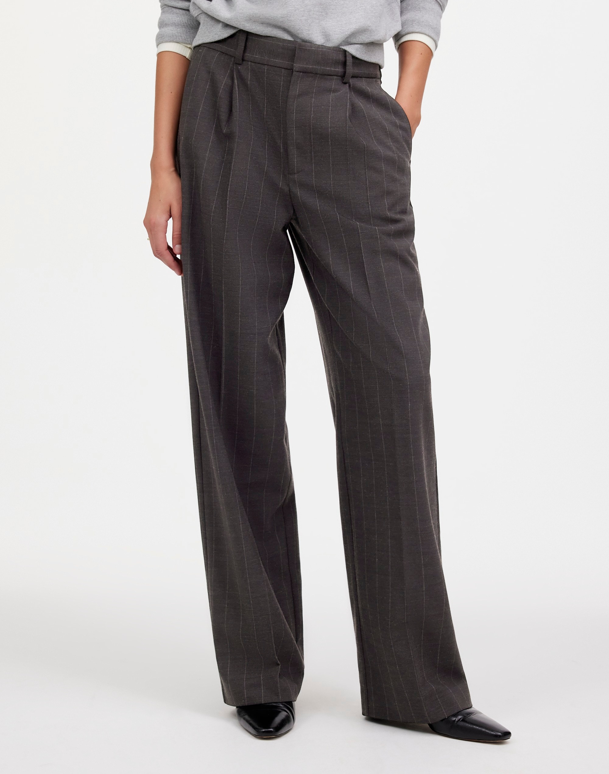 Slouchy Straight Pants Stripe | Madewell