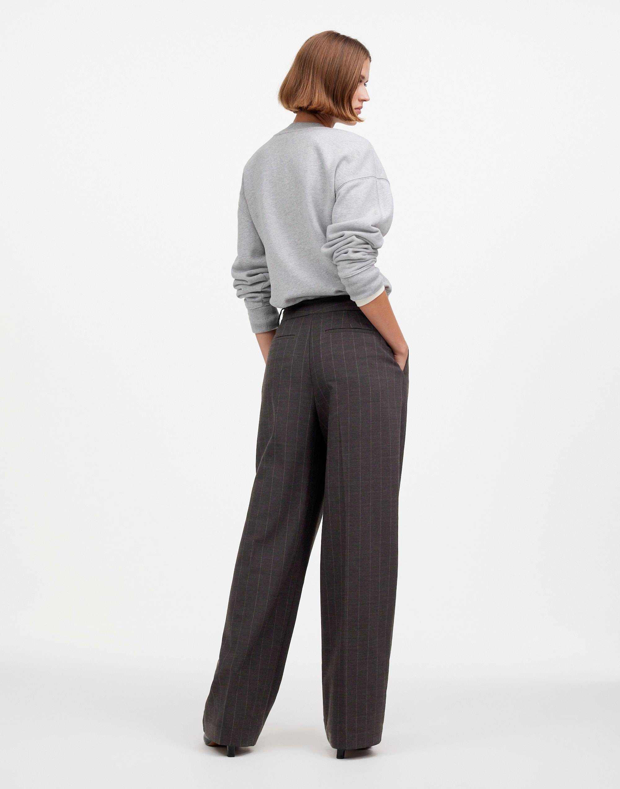 Slouchy Straight Pants Stripe | Madewell