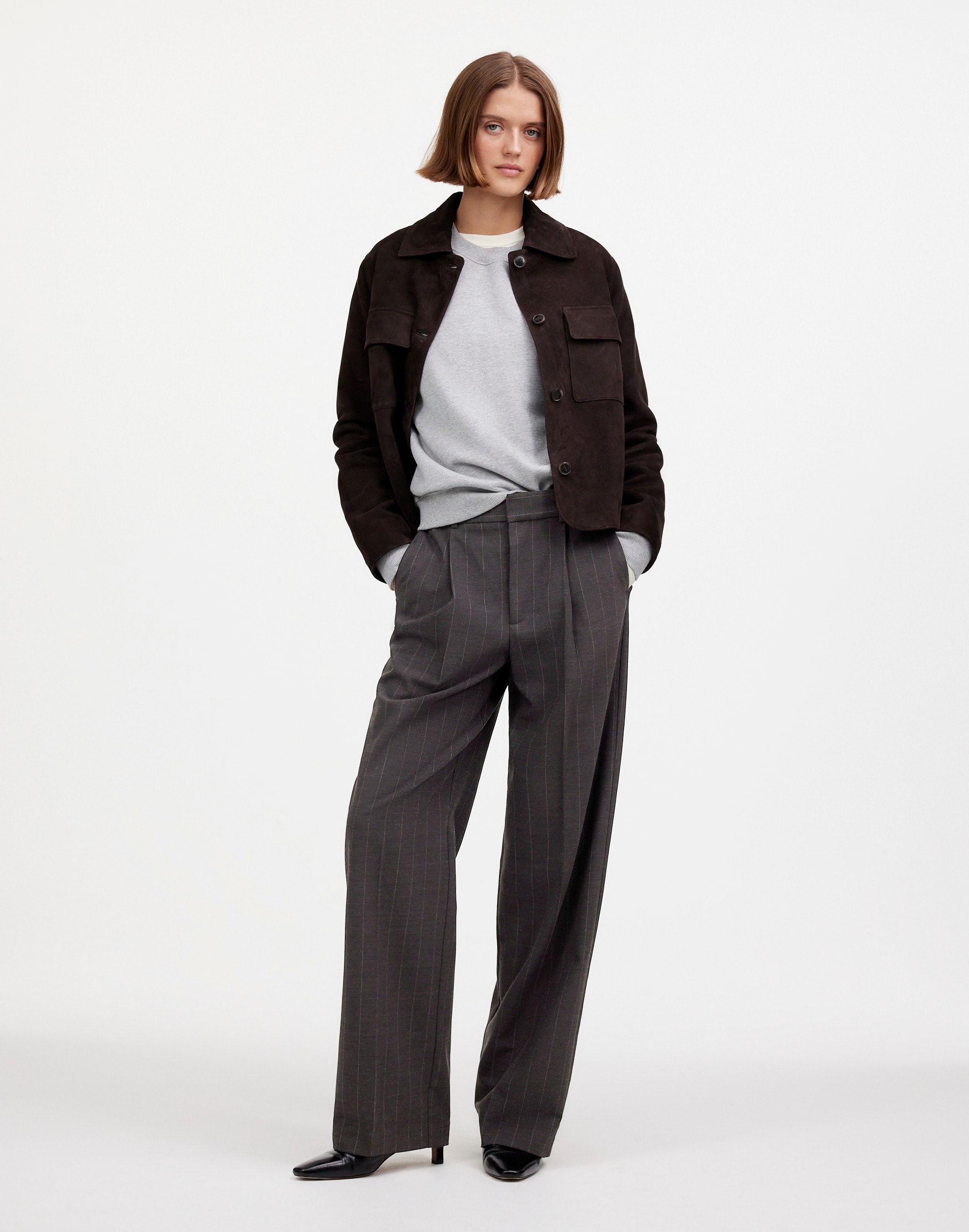 Slouchy Straight Pants Stripe | Madewell