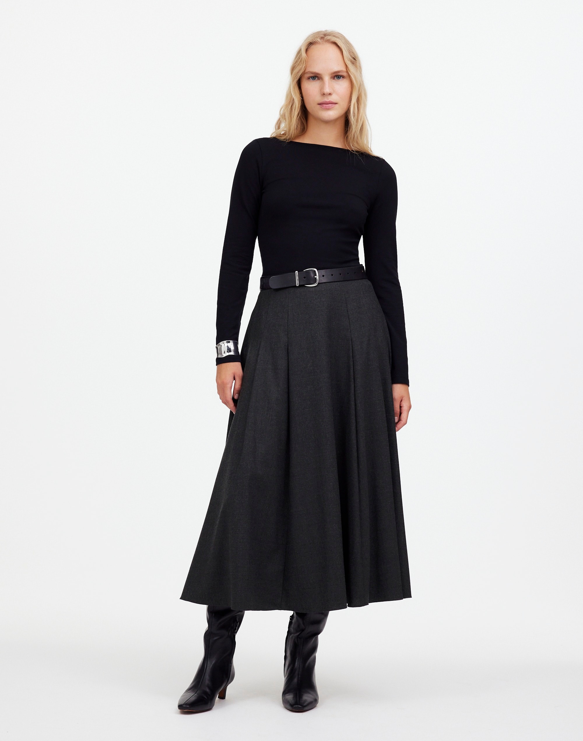 Flannel Pleated Maxi Skirt | Madewell