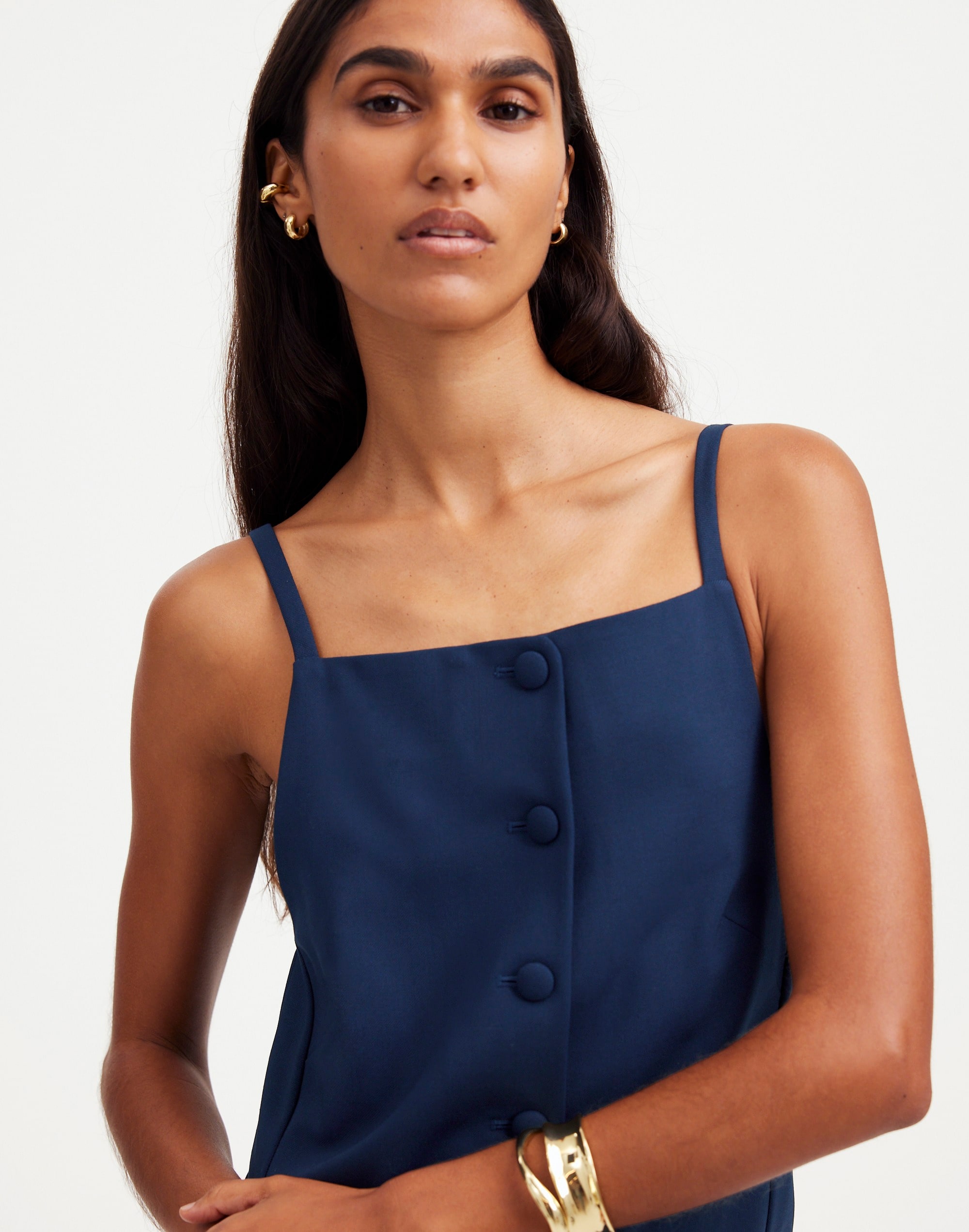 High-Neck Sleeveless Vest Mini Dress | Madewell