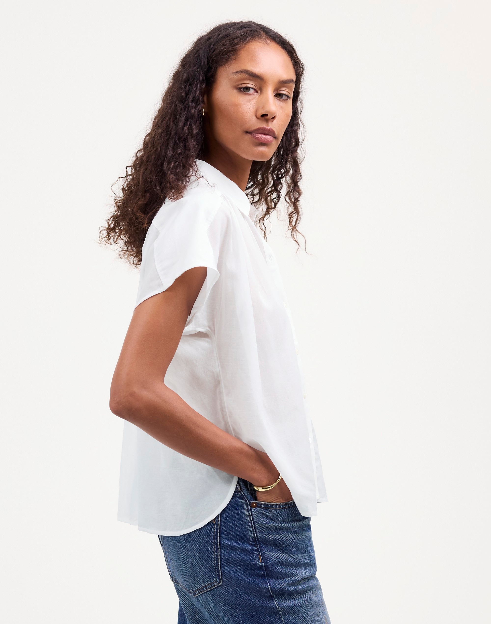 Cap-Sleeve A-Line Top | Madewell