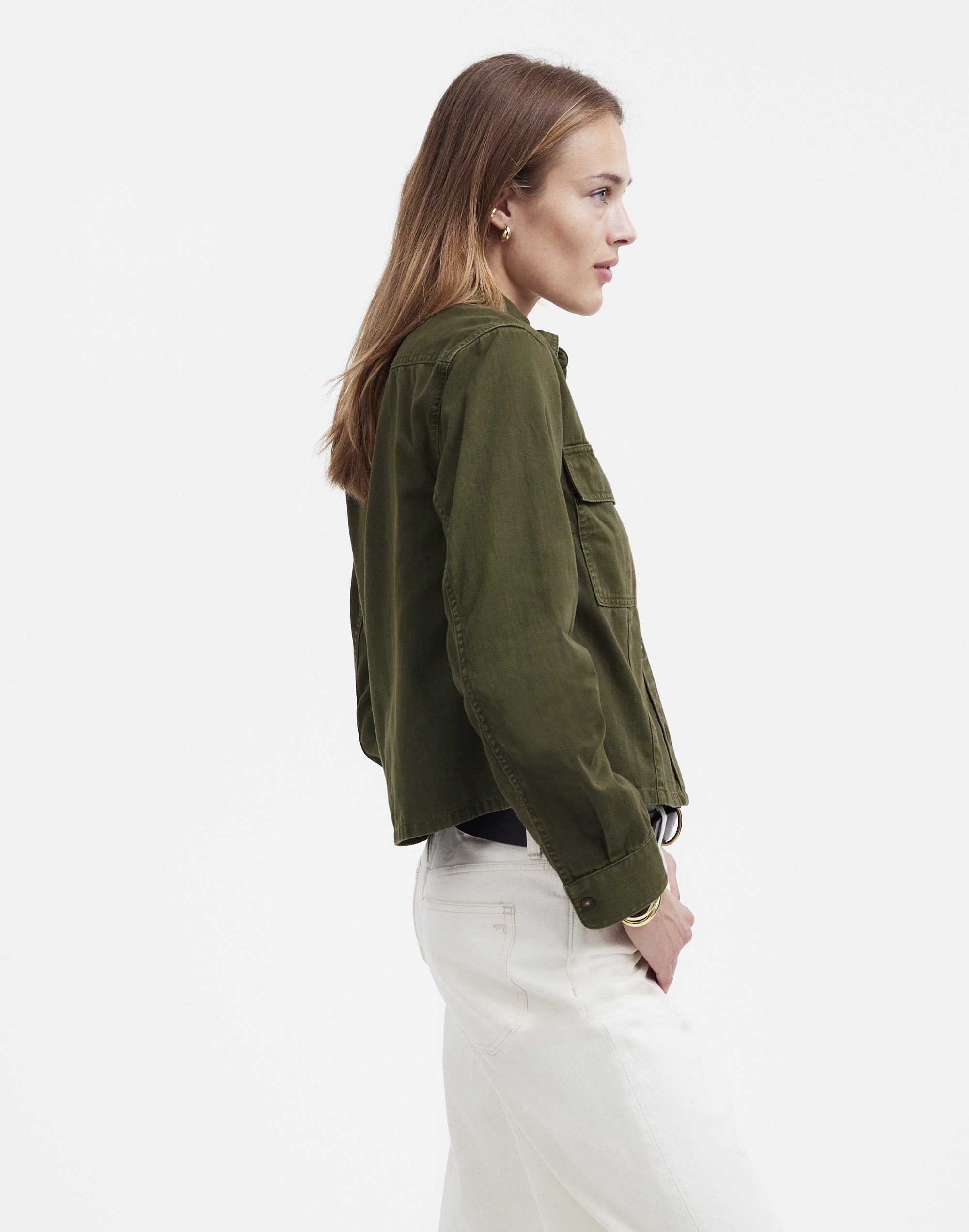 Pintucked Long-Sleeve Shirt Chino | Madewell