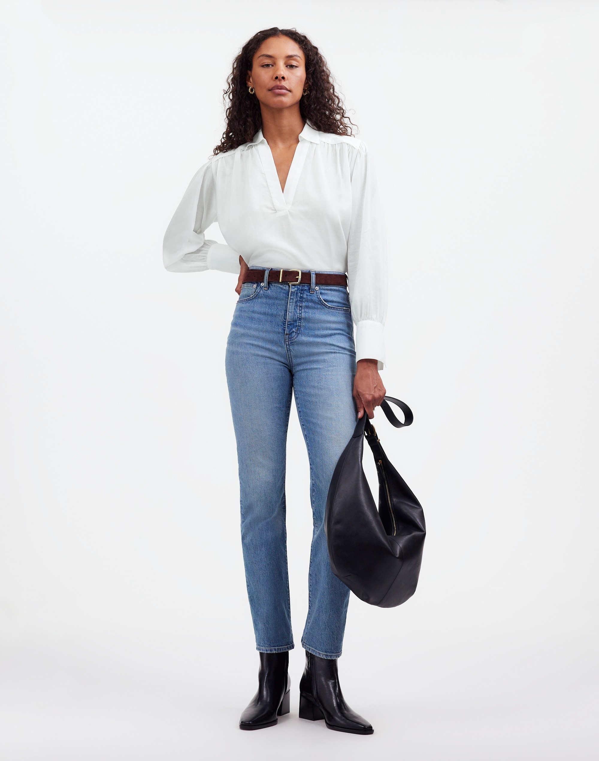 Easy Long-Sleeve Popover Shirt | Madewell