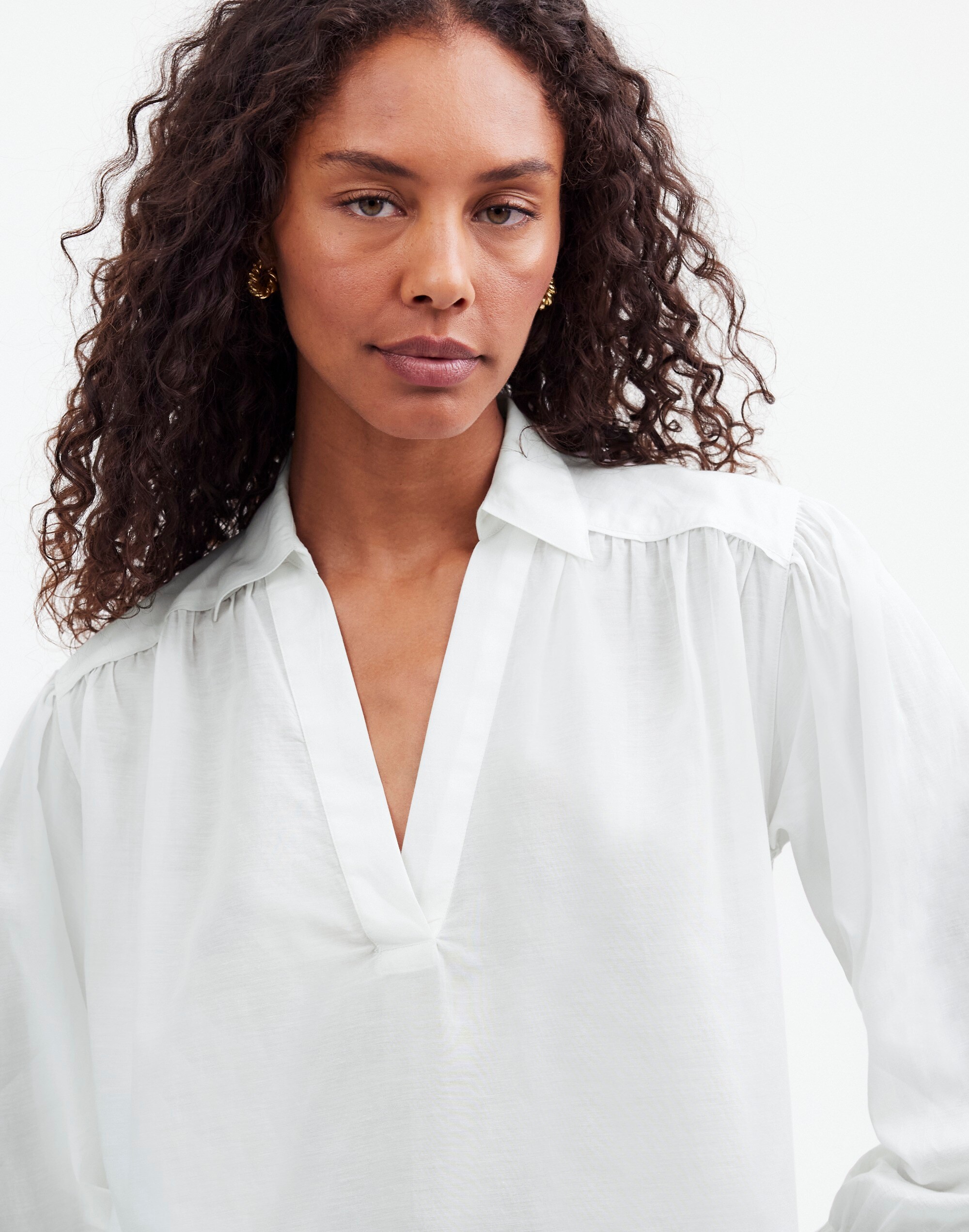 Easy Long-Sleeve Popover Shirt | Madewell