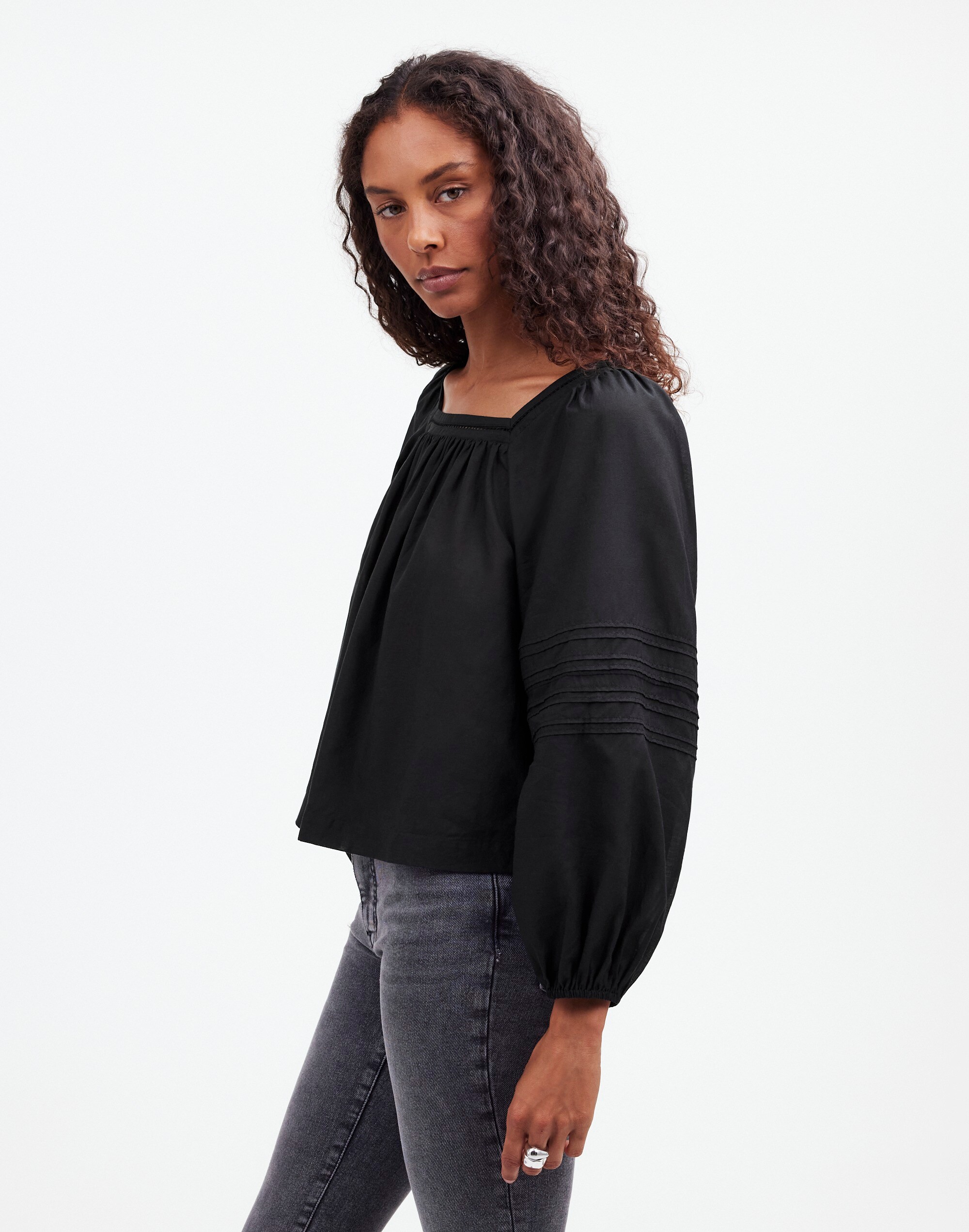 Square-Neck Long-Sleeve Top | Madewell