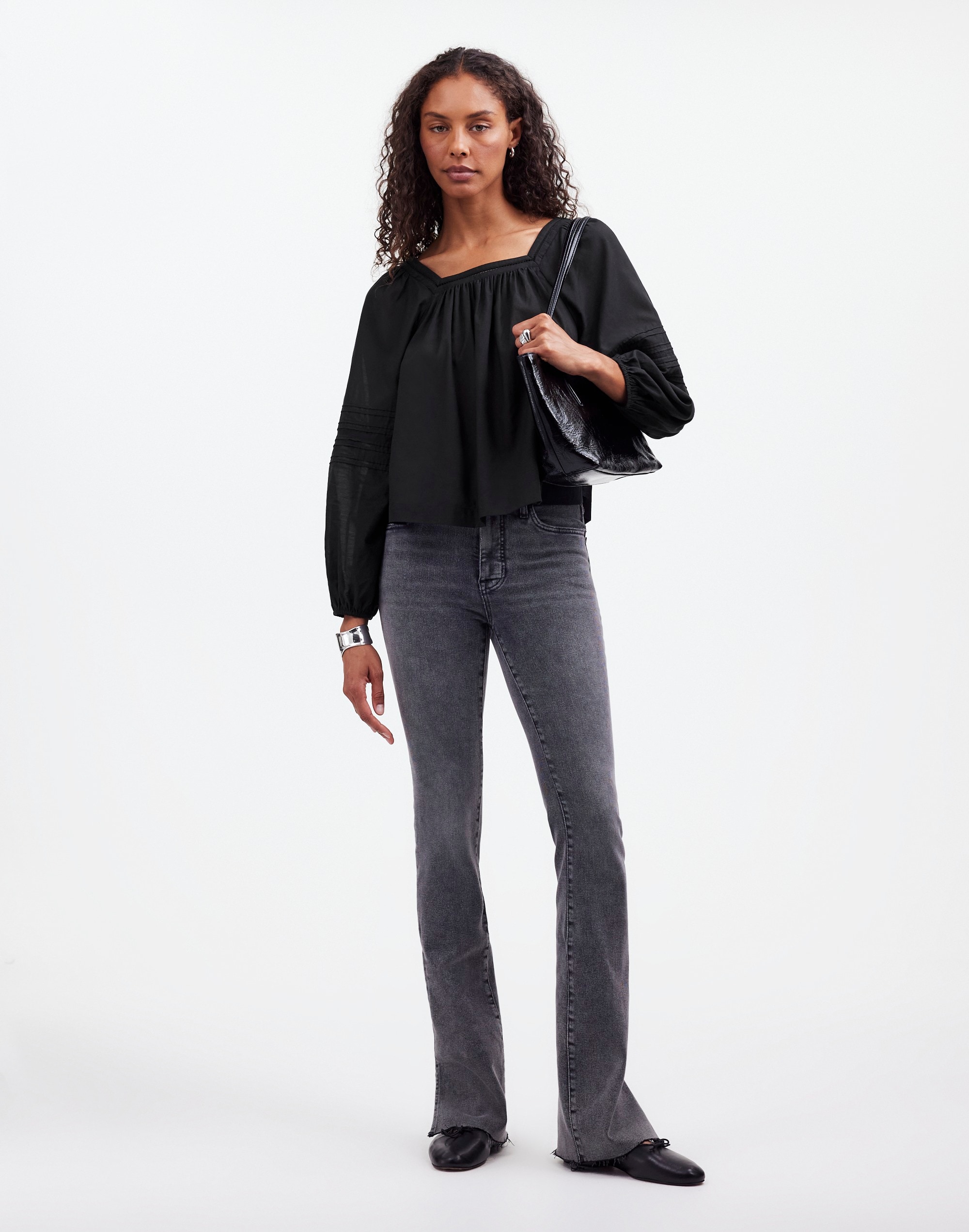 Square-Neck Long-Sleeve Top | Madewell