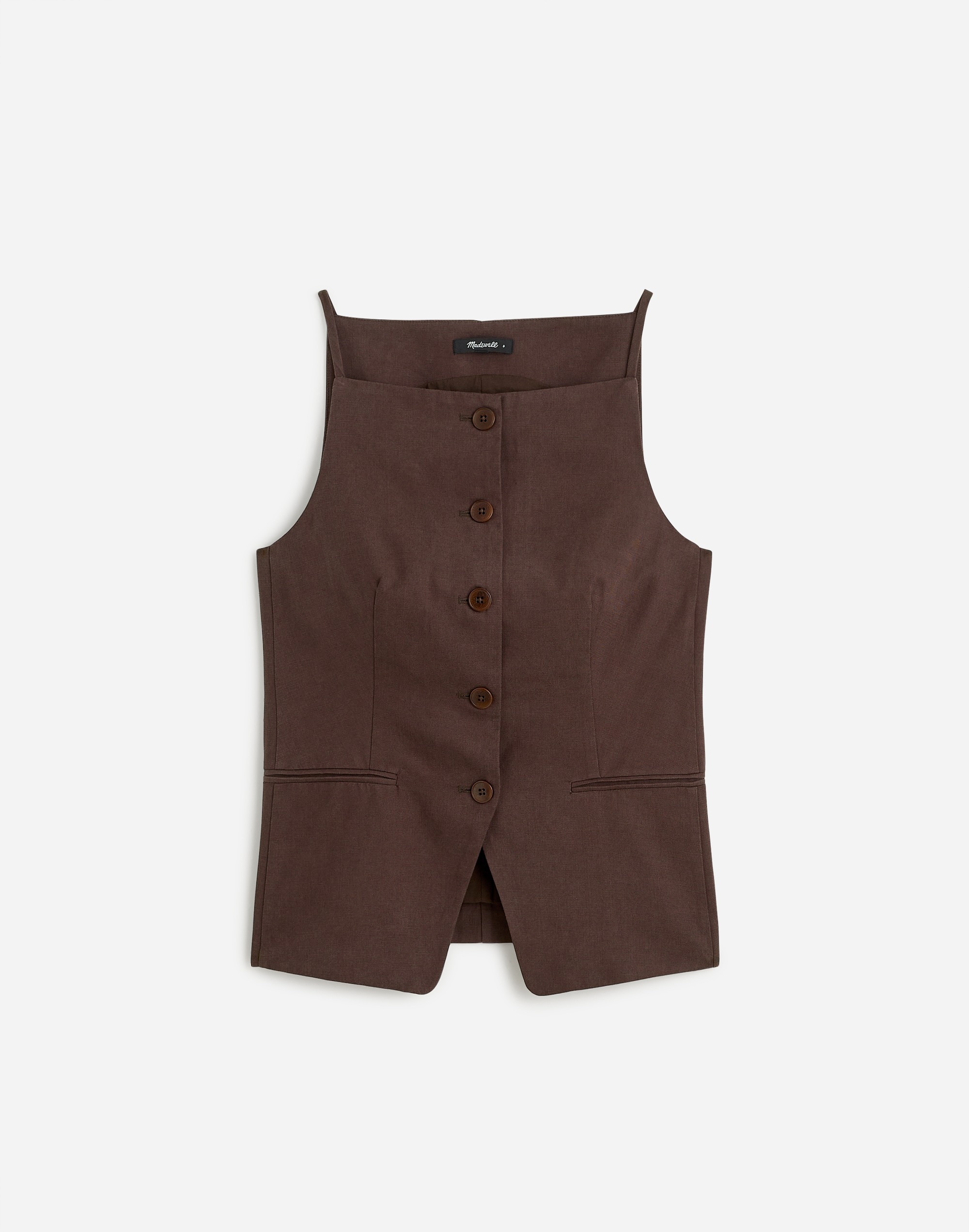 Square-Neck Vest Drapey Twill | Madewell