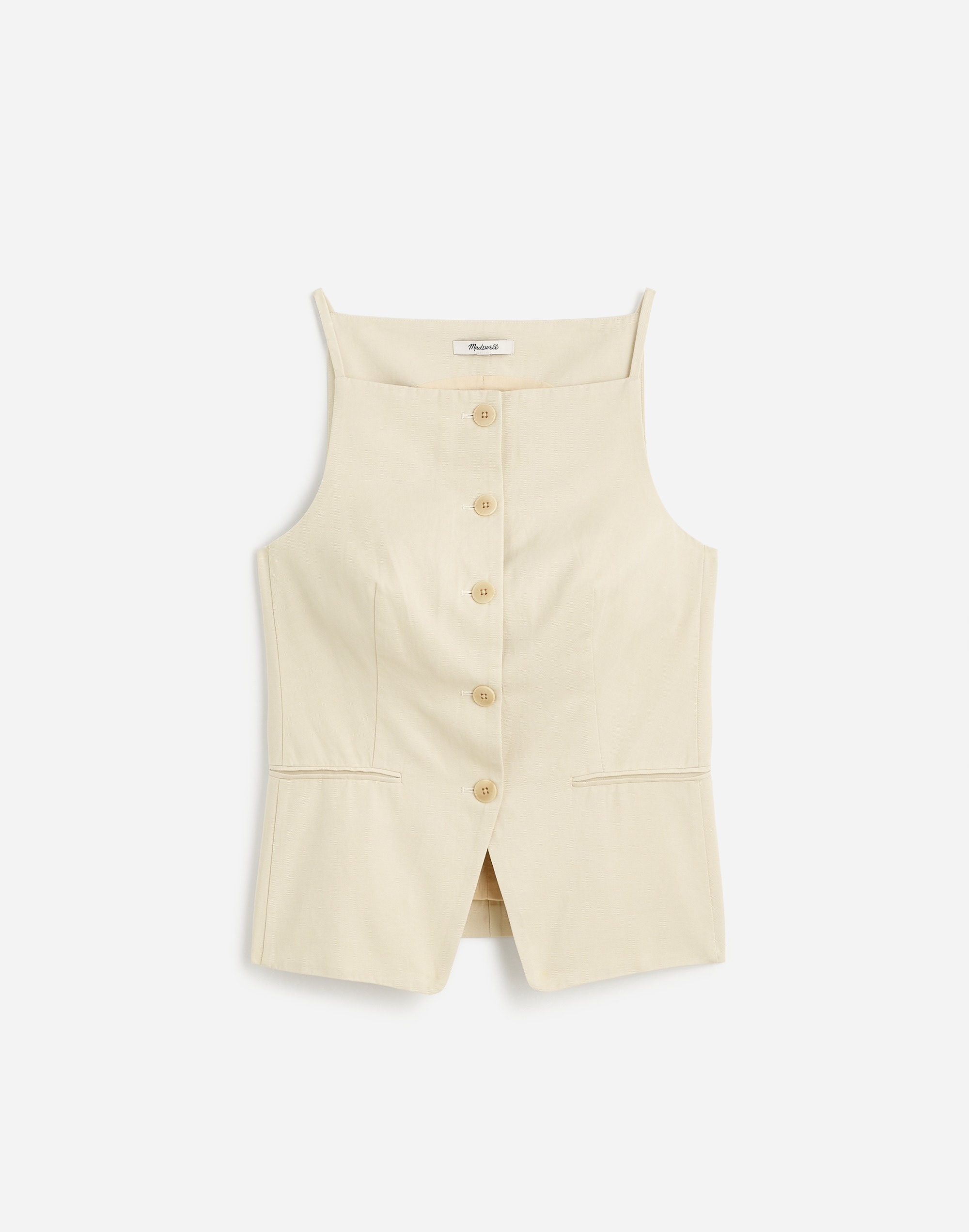 Square-Neck Vest in Drapey Twill | Madewell