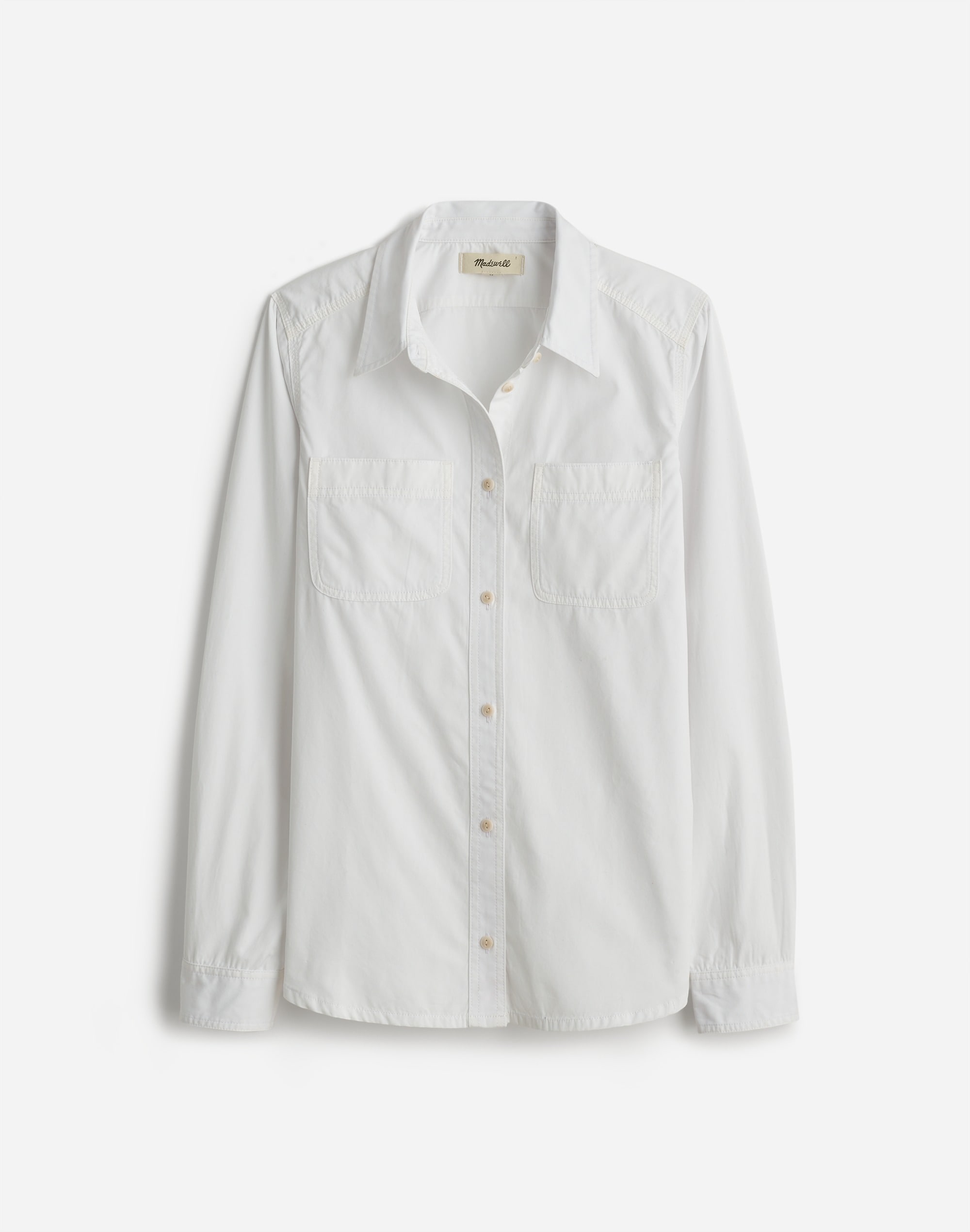 Denim Button-Up Shirt Eyelet White: Garment-Dyed Edition | Madewell