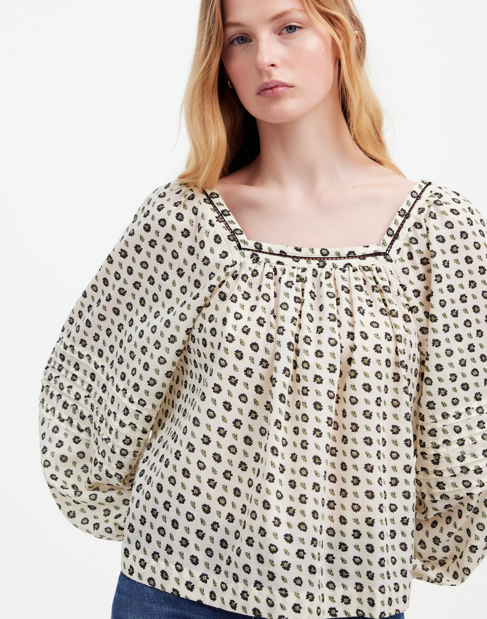 Square-Neck Long-Sleeve Top | Madewell