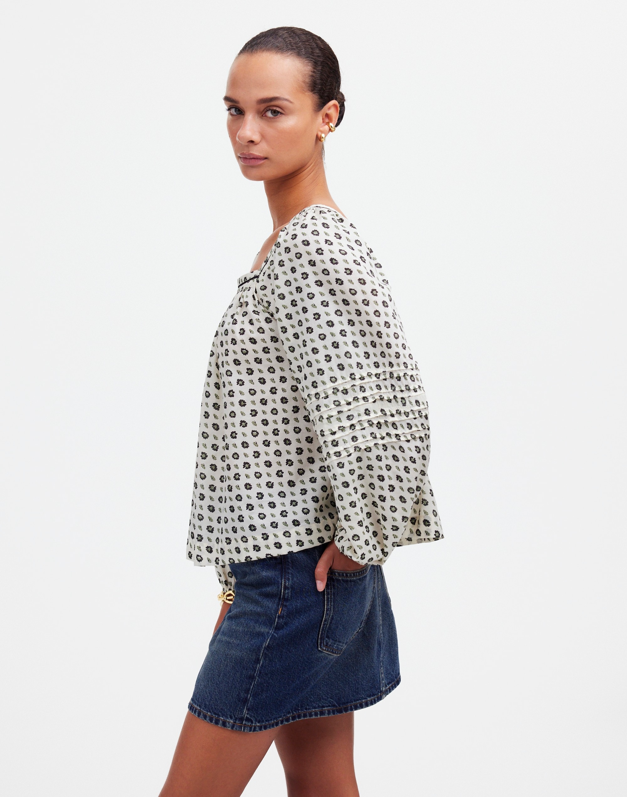 Square-Neck Long-Sleeve Top | Madewell