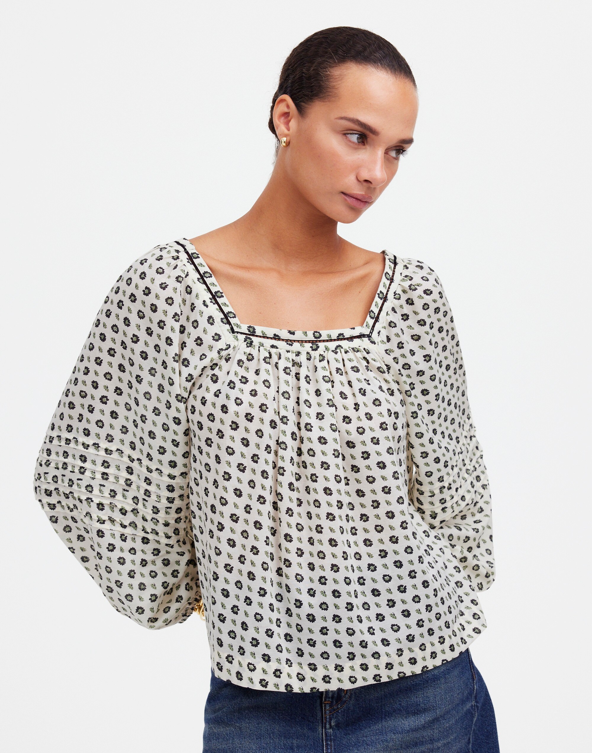 Square-Neck Long-Sleeve Top | Madewell