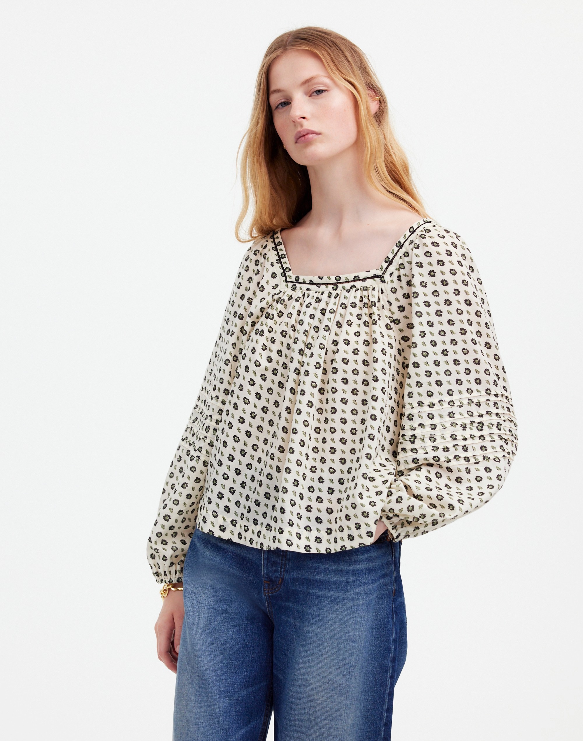 Square-Neck Long-Sleeve Top | Madewell