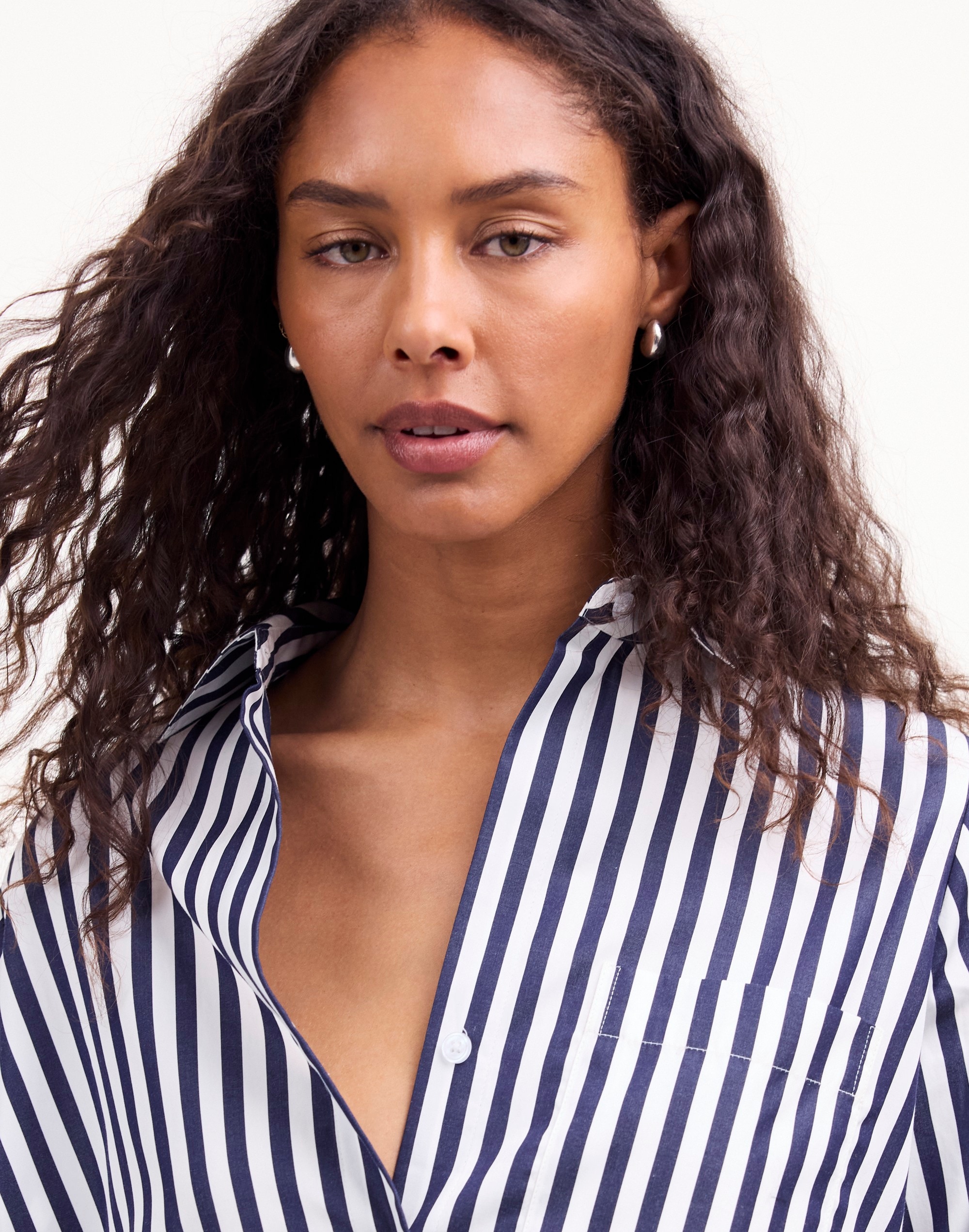 Easy Y-Neck Button-Up Shirt | Madewell