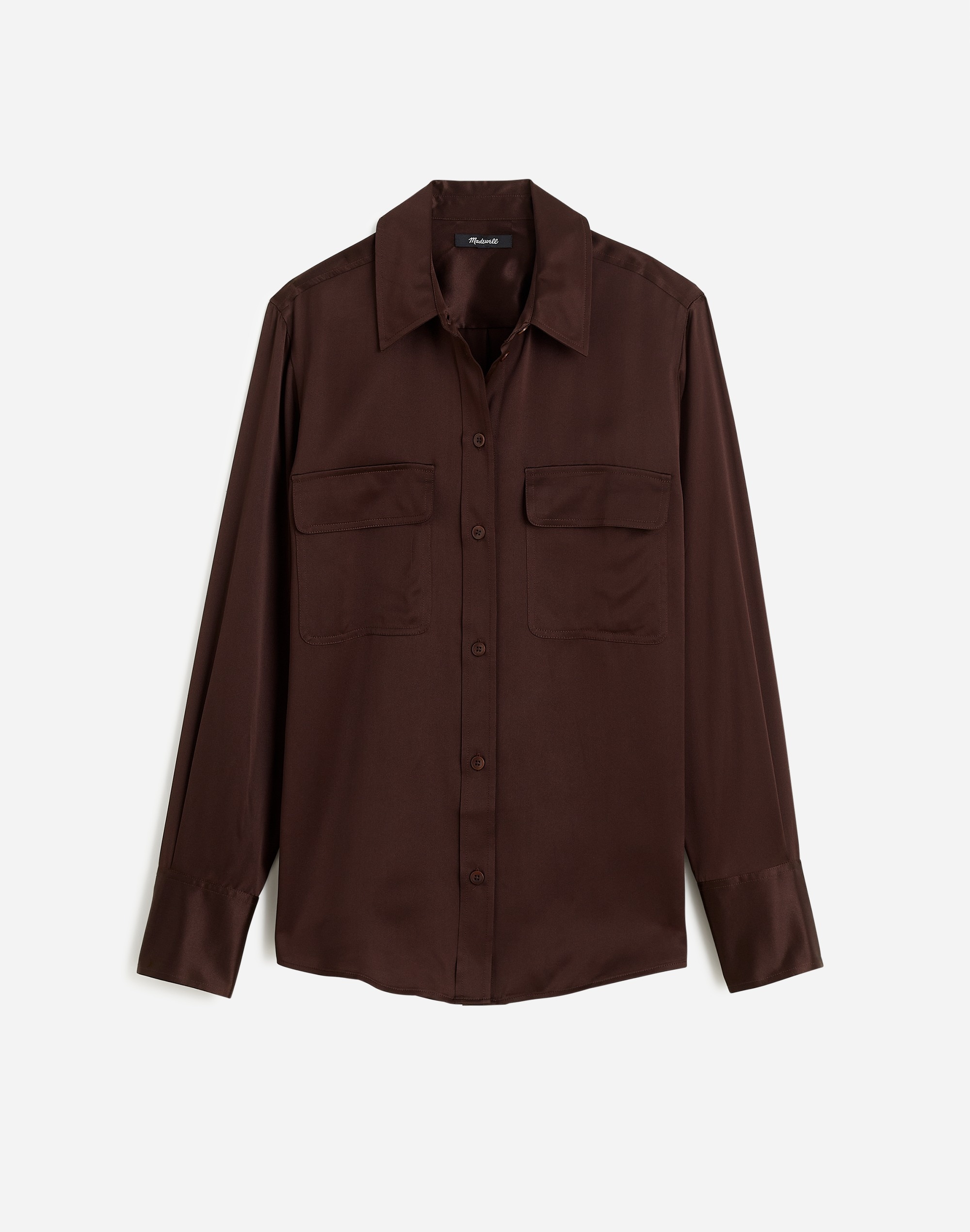 Silk Flap-Pocket Button-Up Shirt | Madewell