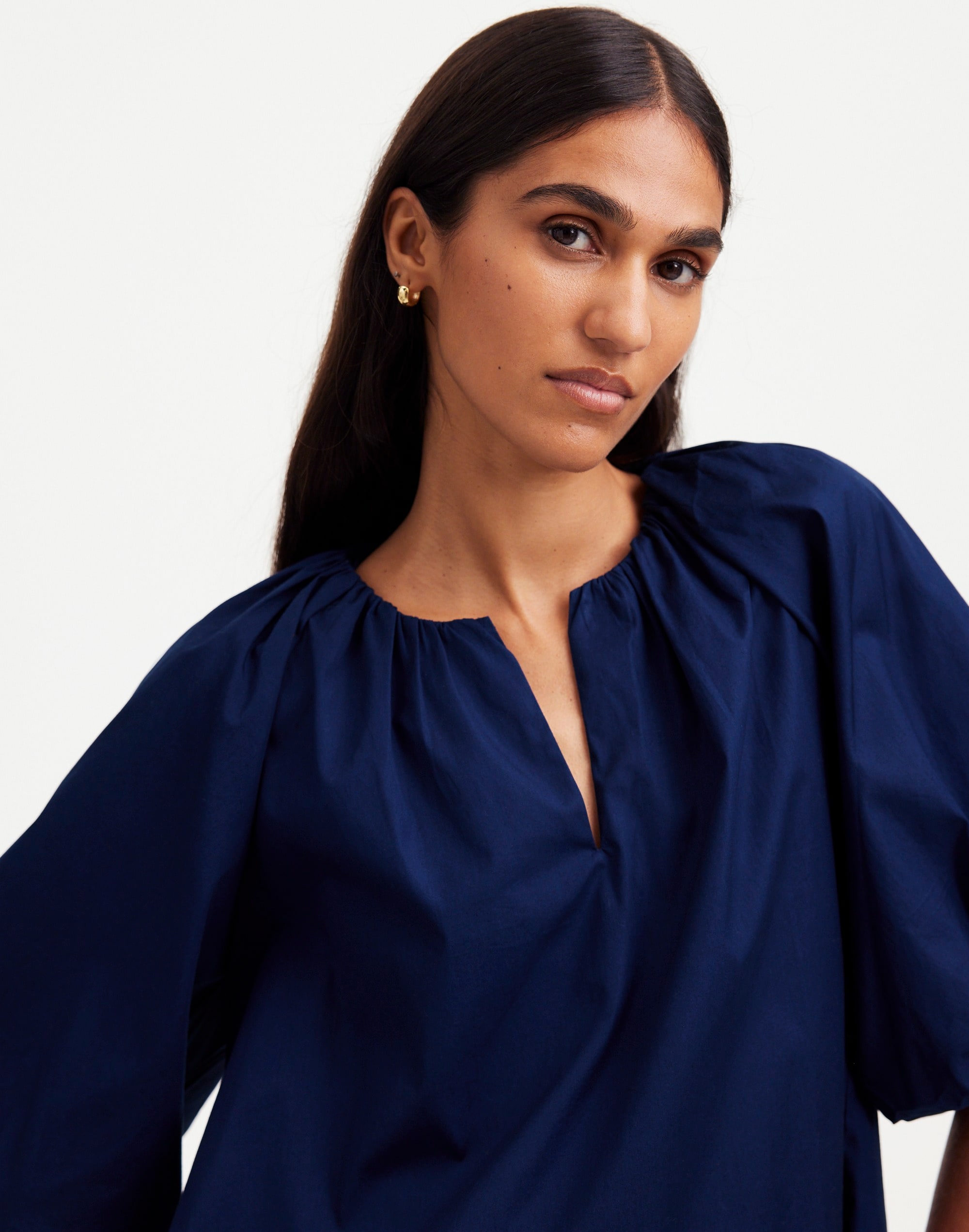 Bubble-Sleeve Top Poplin | Madewell