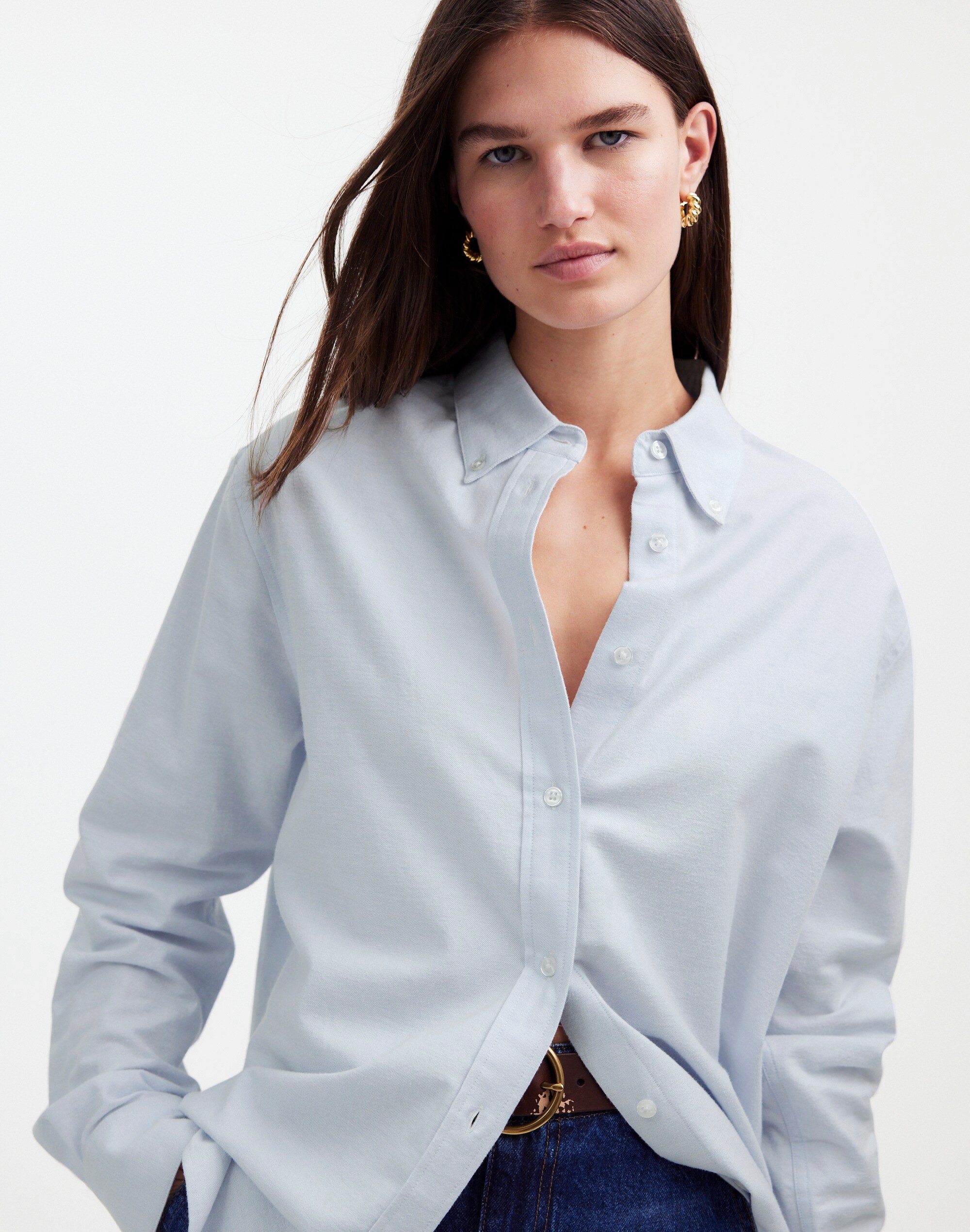 Oversized Button-Up Shirt Oxford | Madewell