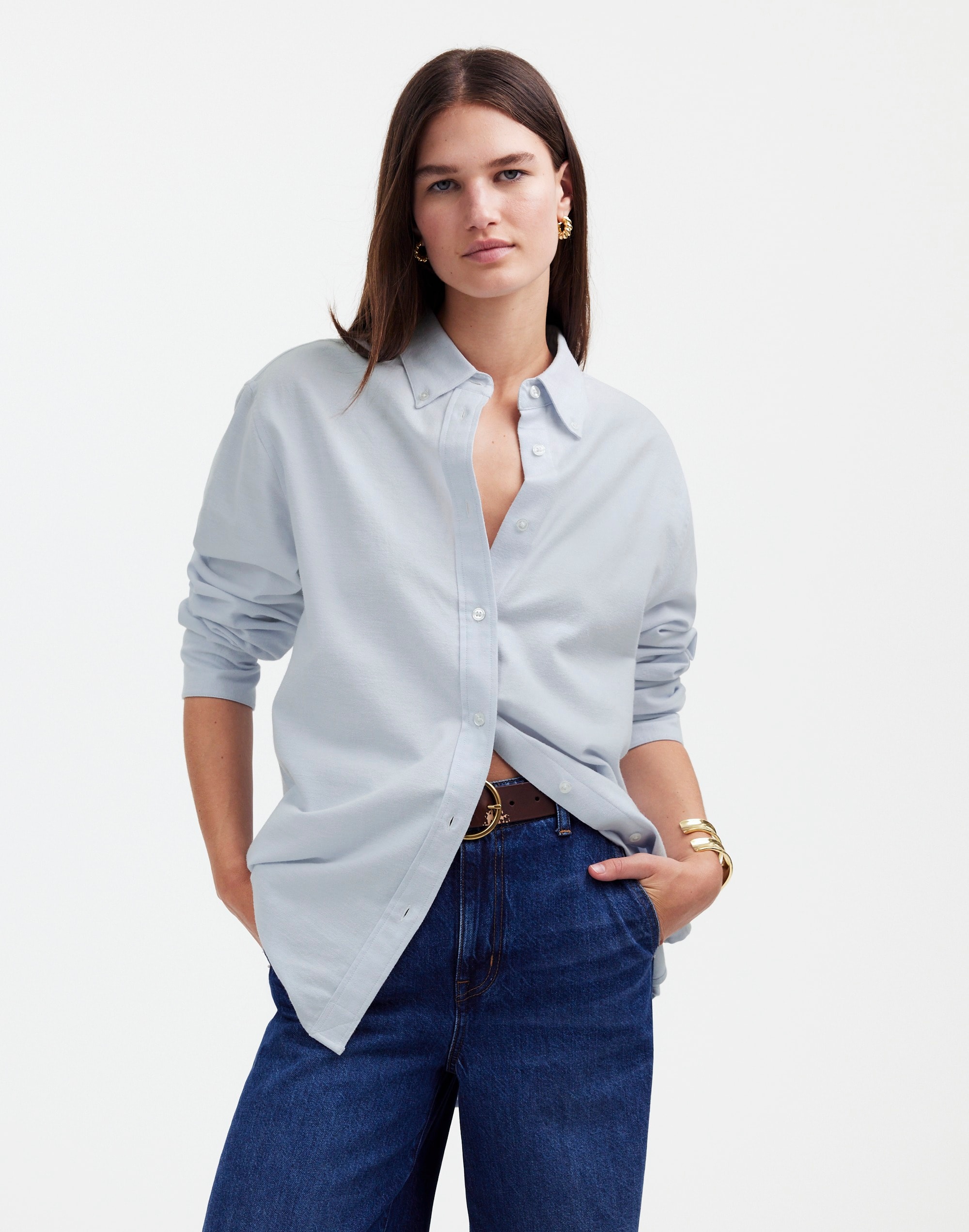 Oversized Button-Up Shirt Oxford | Madewell