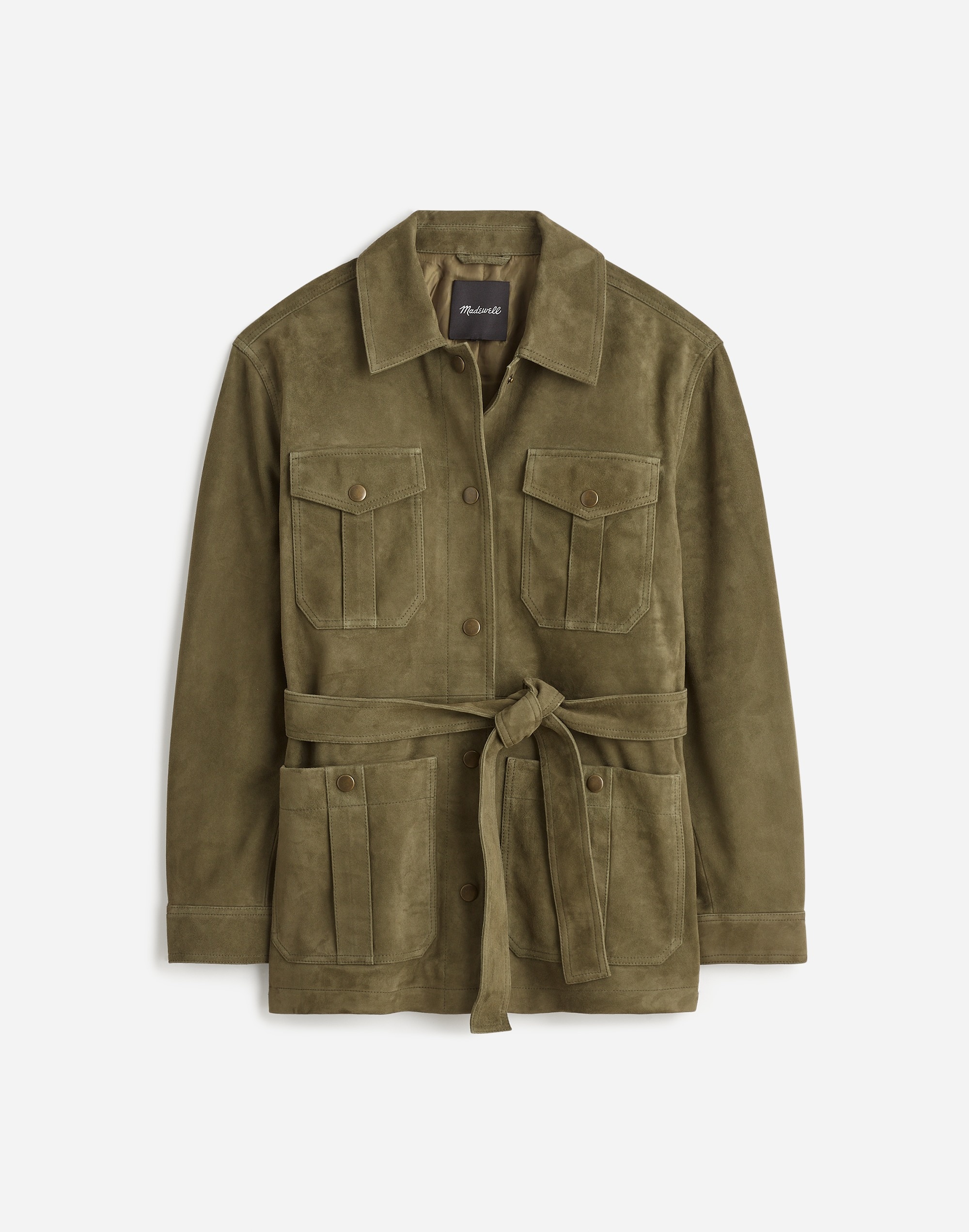 Belted Field Jacket Suede | Madewell