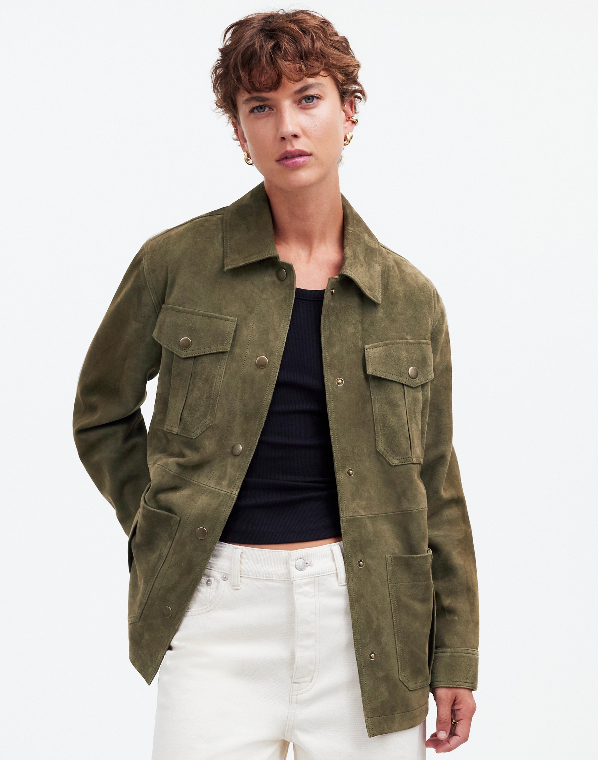 Mw Belted Field Jacket In Faded Ivy