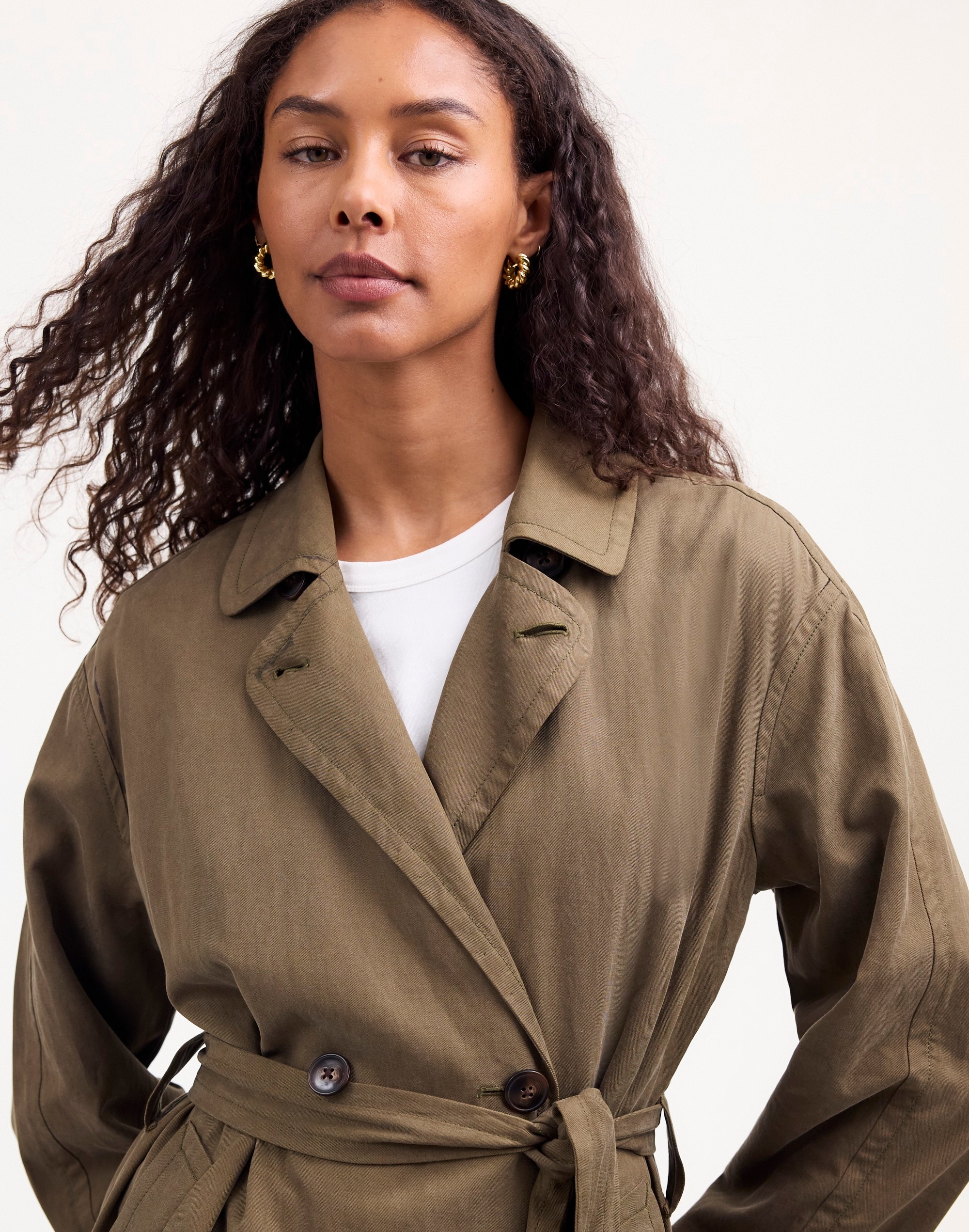 Belted Trench Coat in Drapey Twill | Madewell