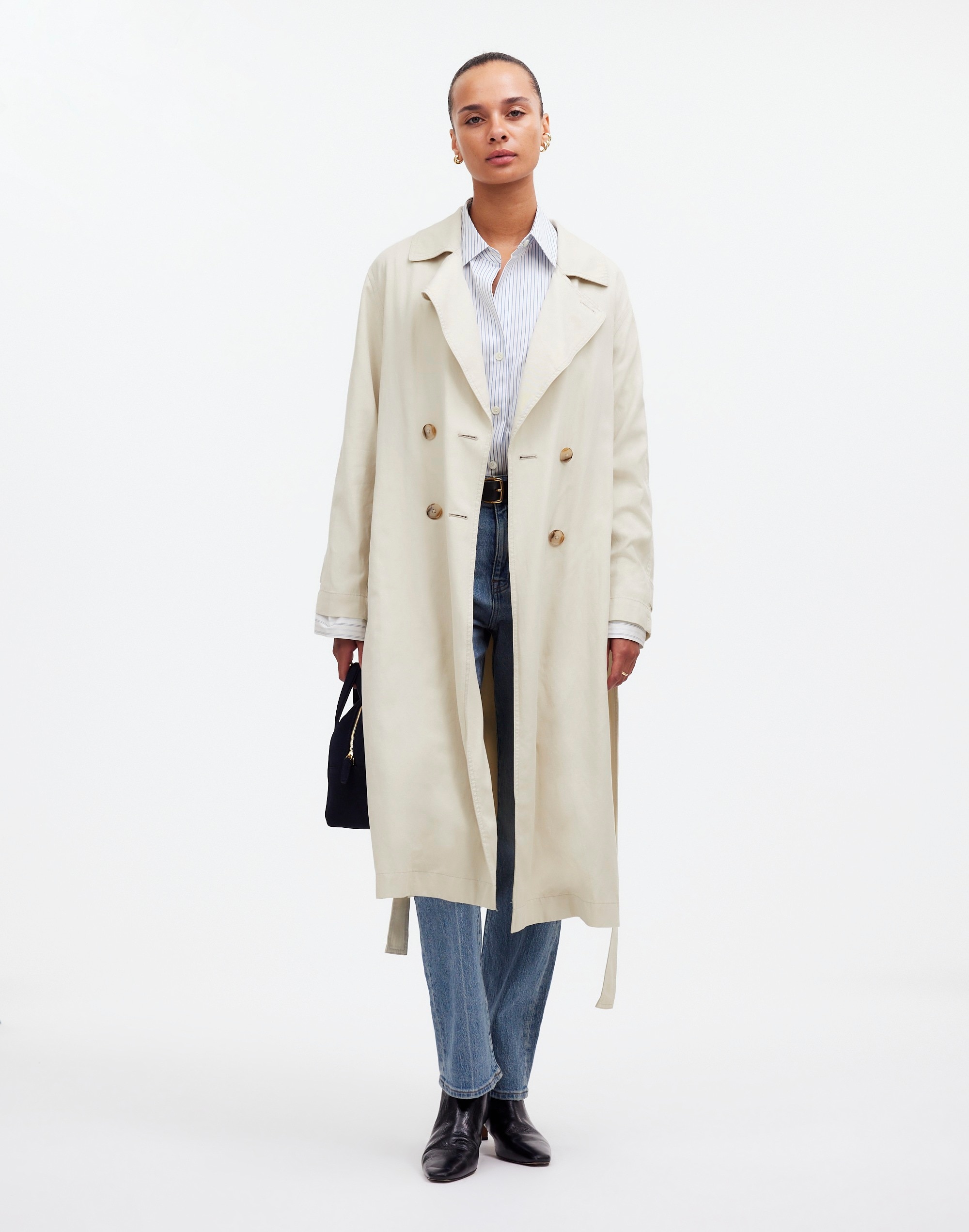 Belted Trench Coat Drapey Twill | Madewell