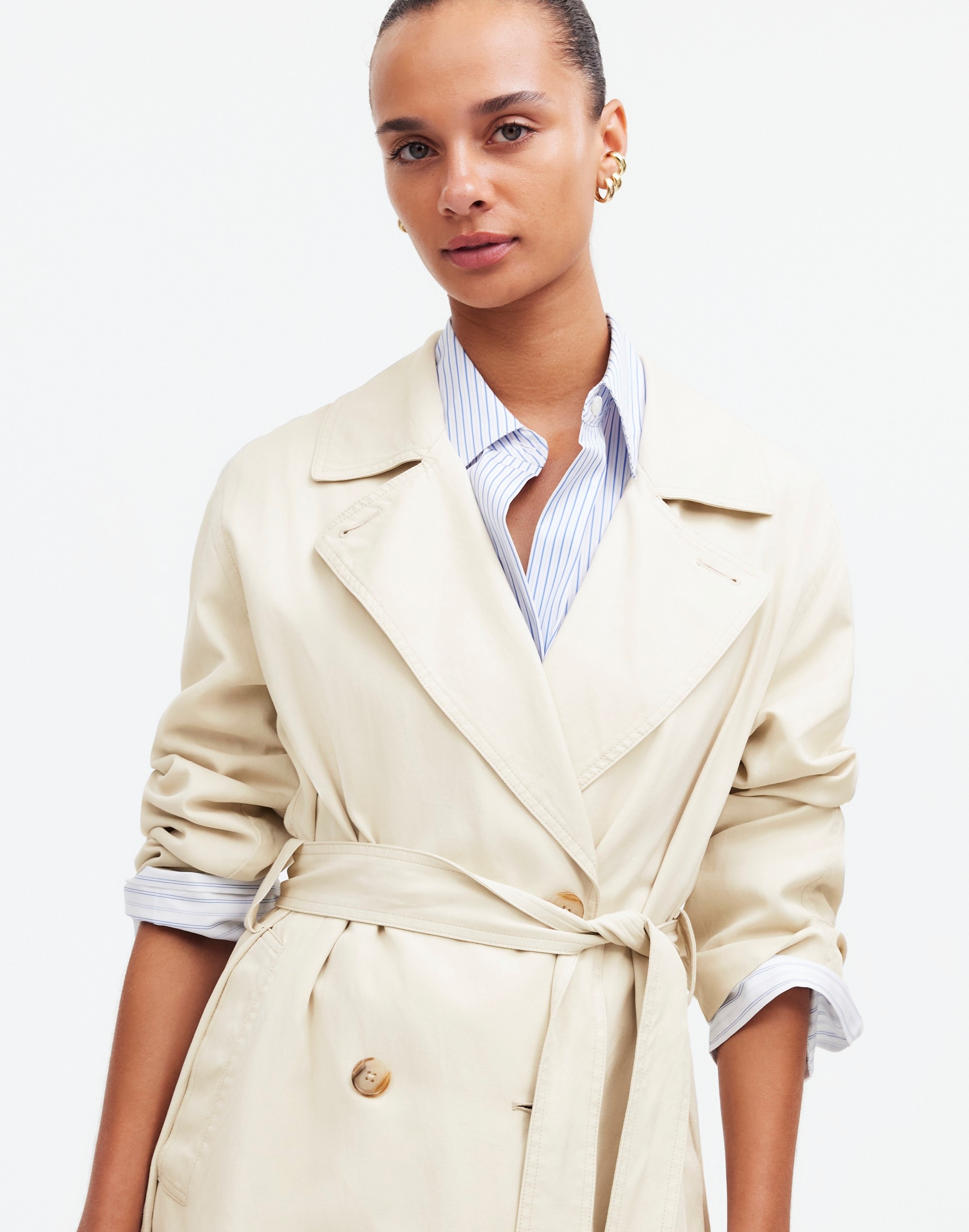 Belted Trench Coat Drapey Twill | Madewell