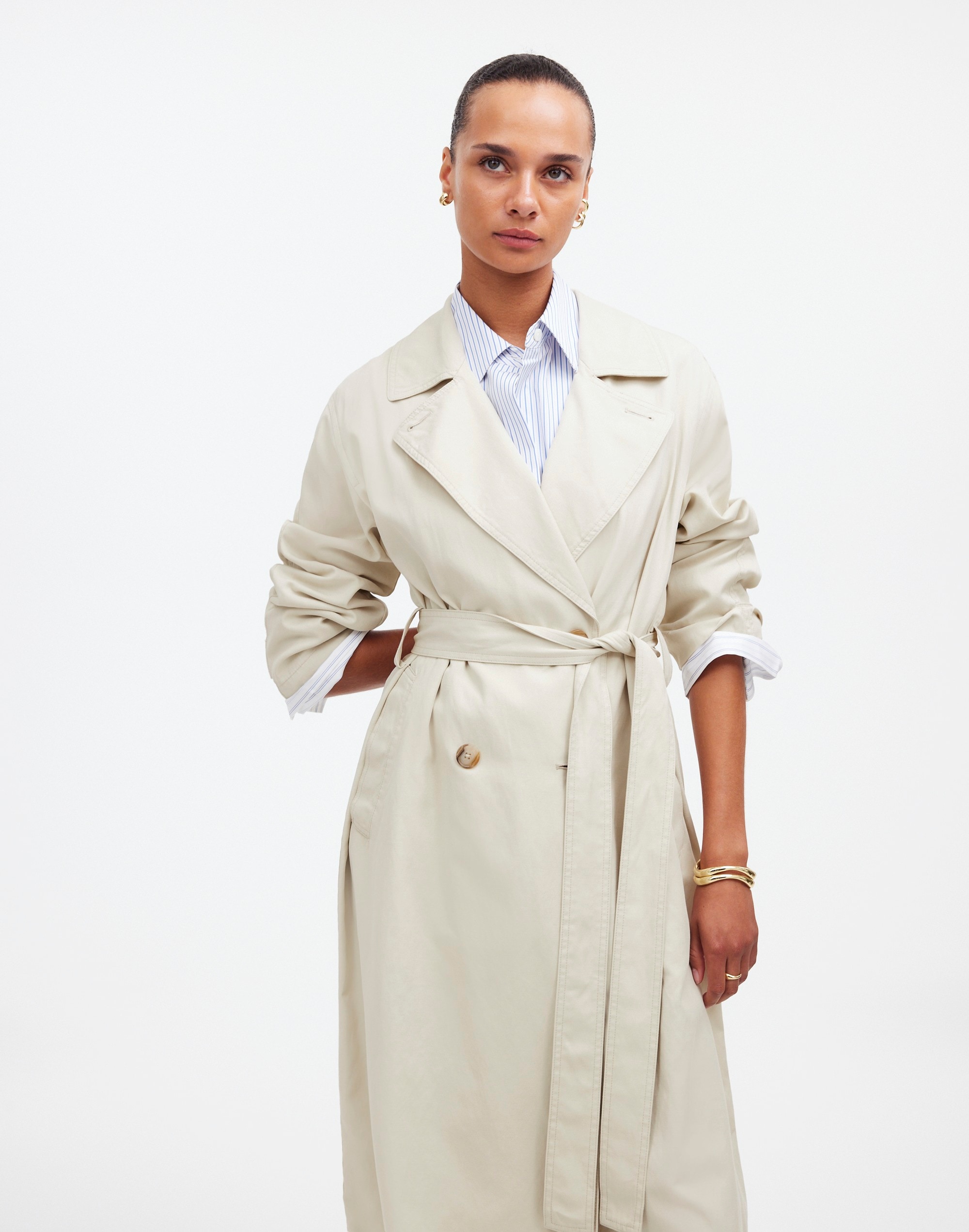 Belted Trench Coat Drapey Twill | Madewell