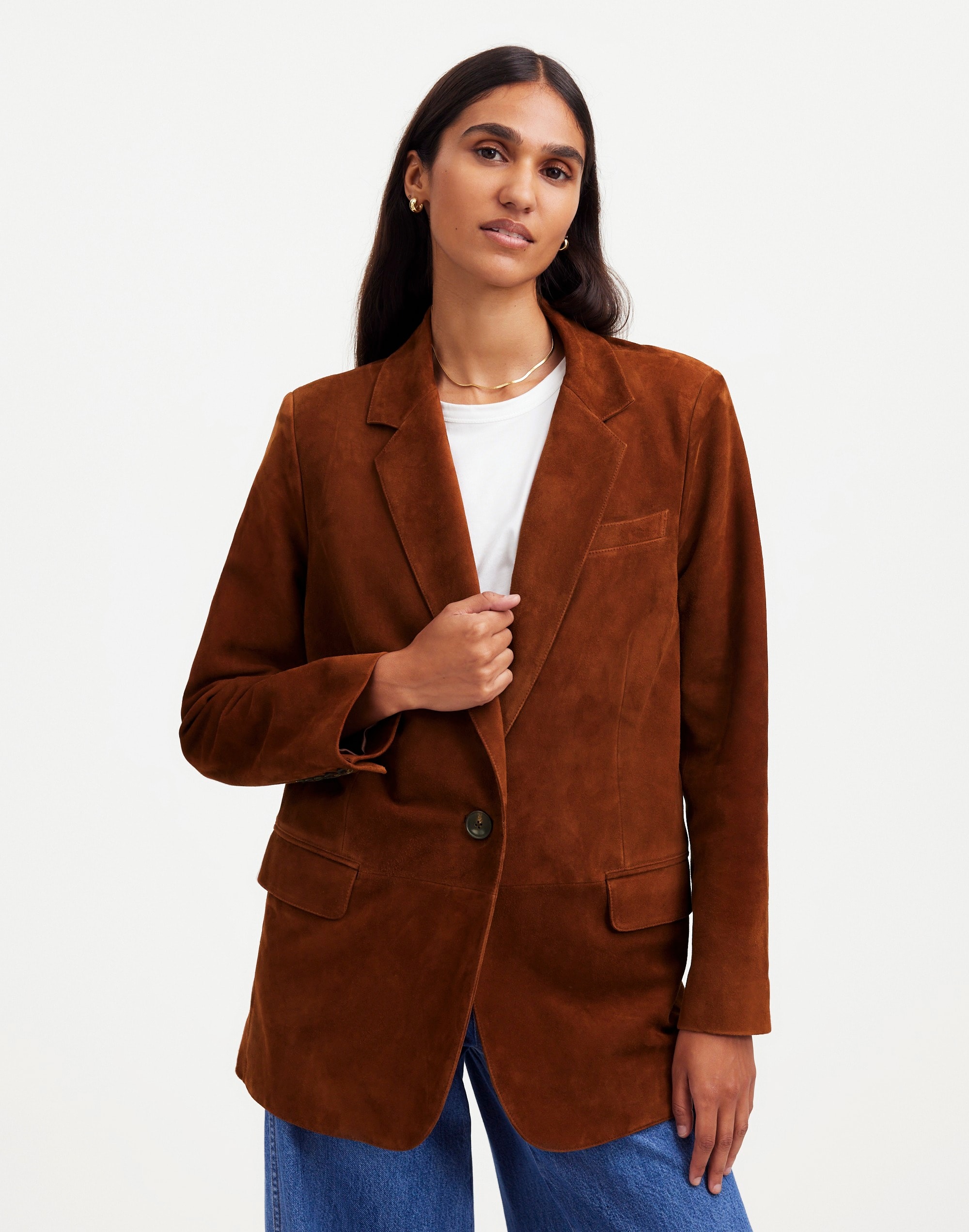 Mw The Kline Blazer In Soft Mahogany