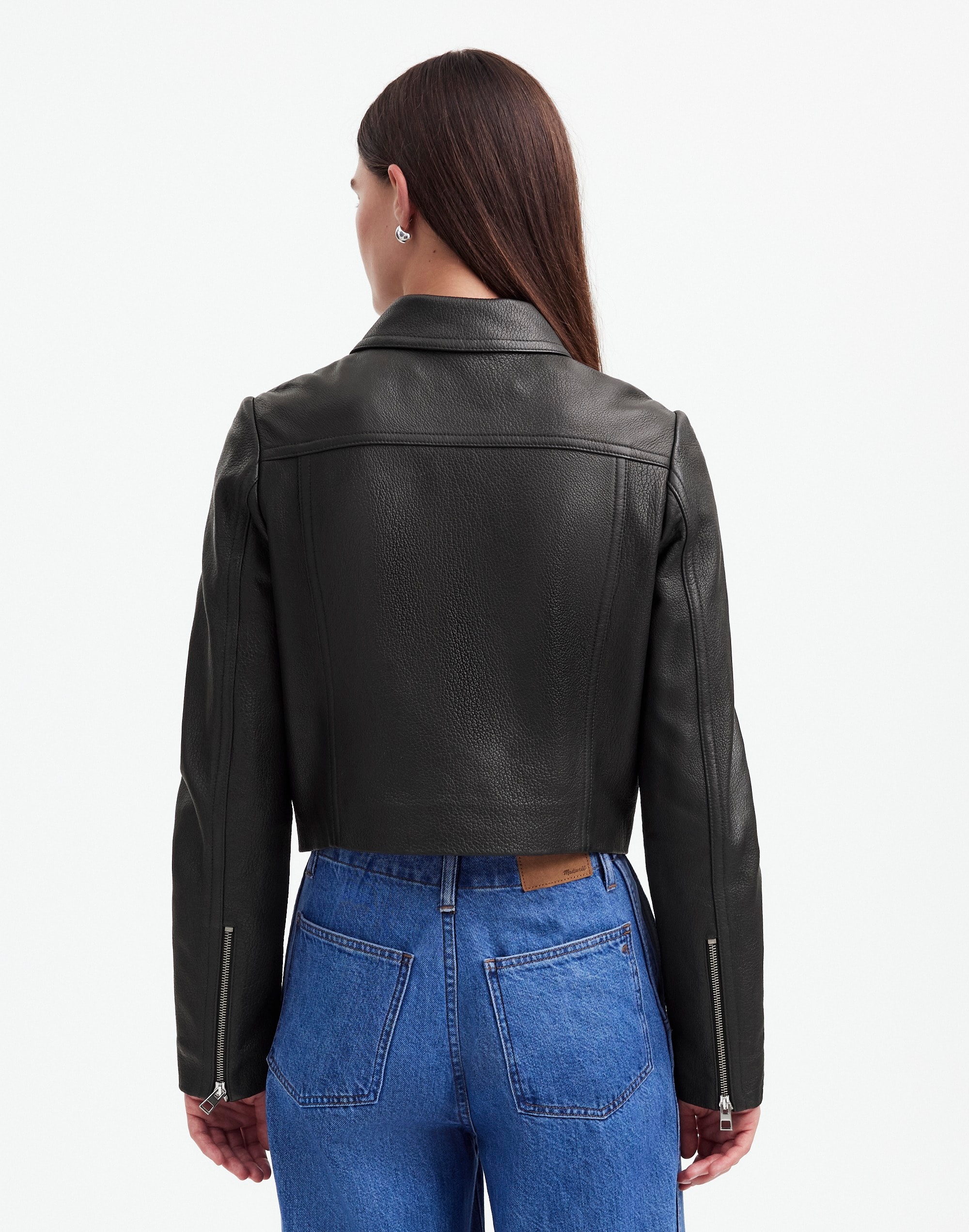 Shrunken Zip-Front Jacket Leather | Madewell