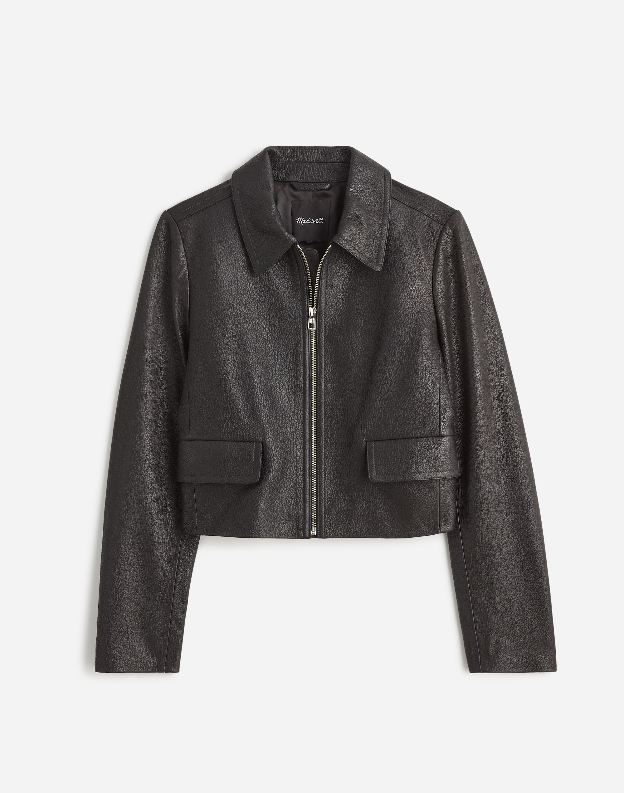 Shrunken Zip-Front Jacket Leather | Madewell