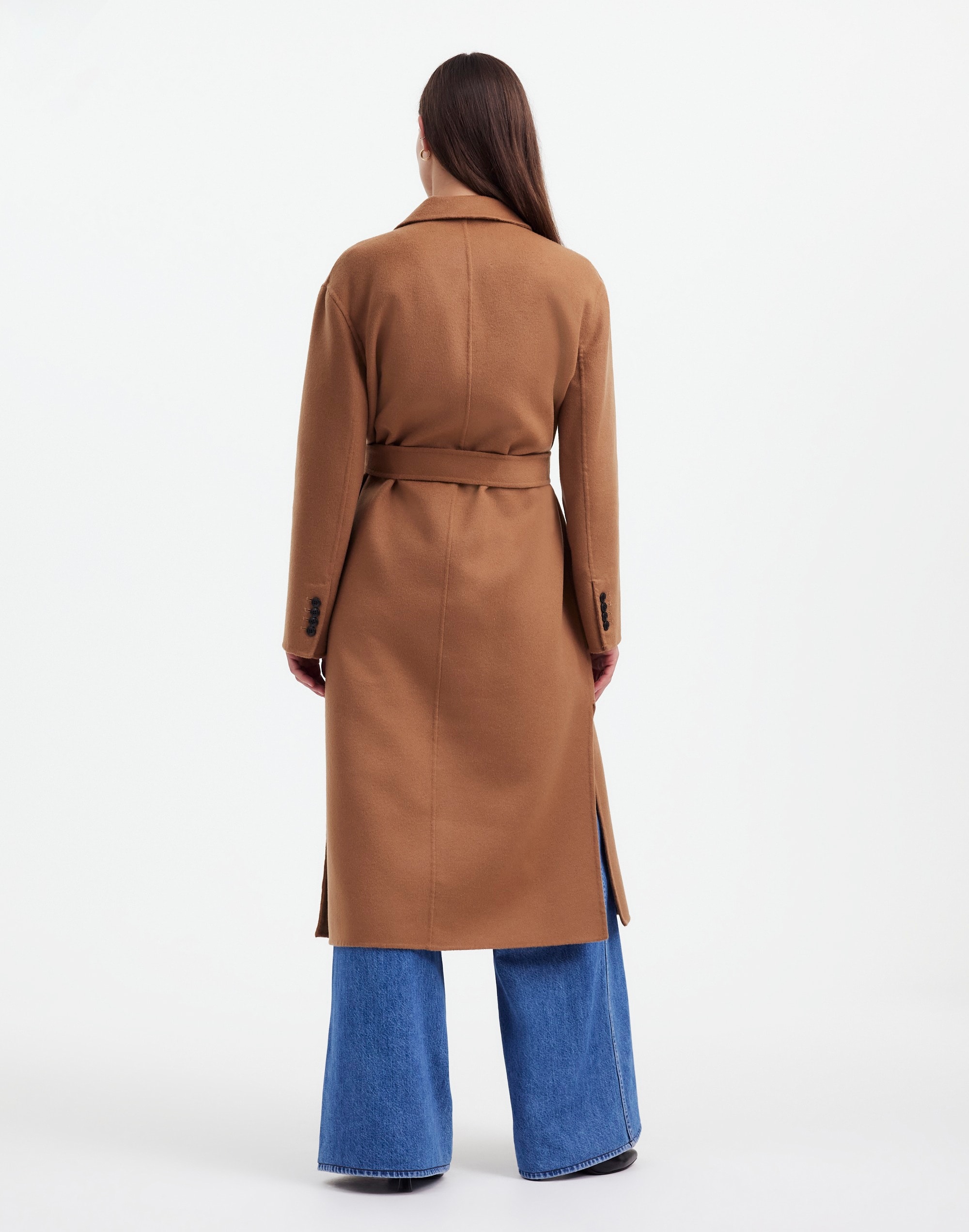 Double-Faced Brushed Long Coat | Madewell