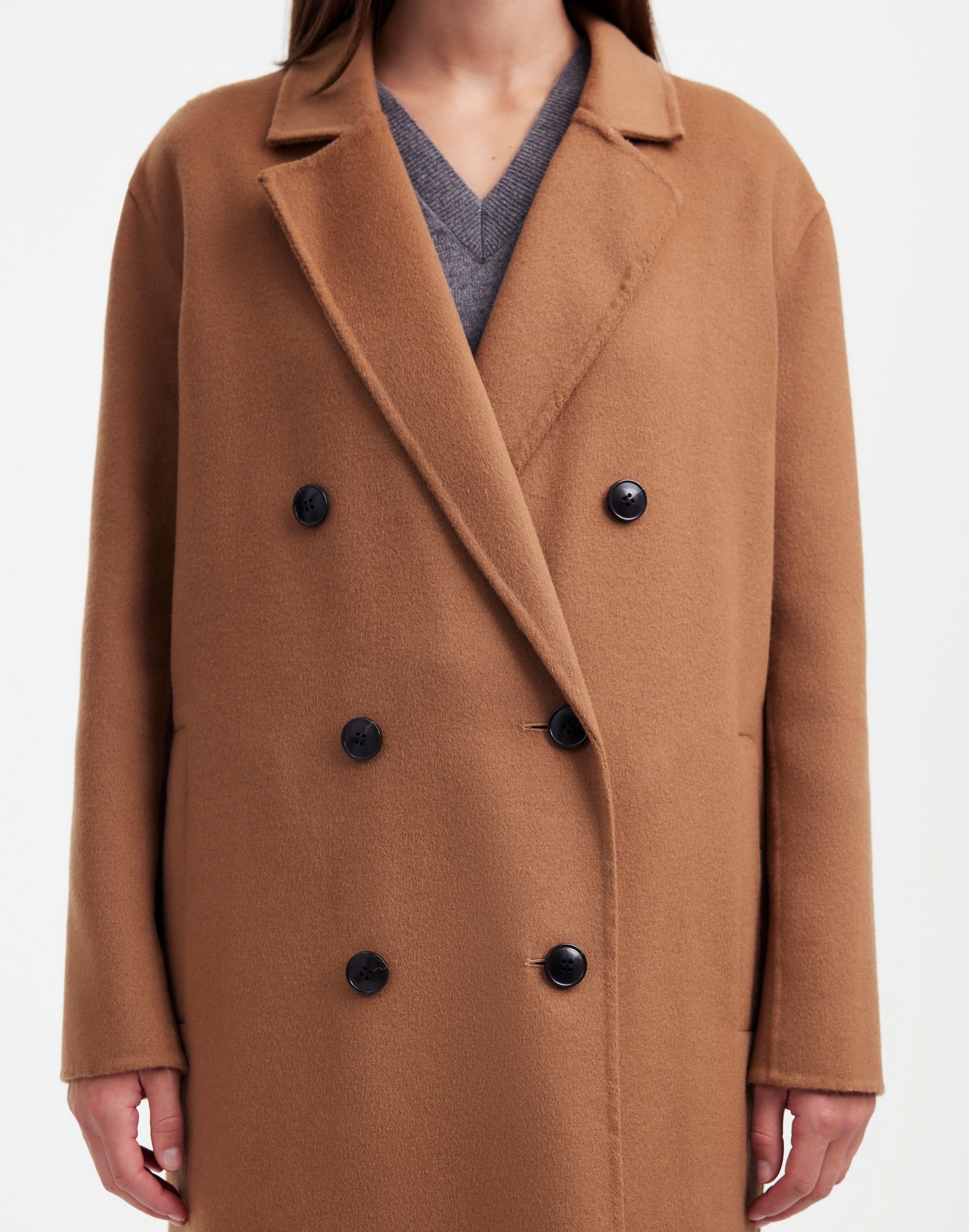 Double-Faced Brushed Long Coat | Madewell