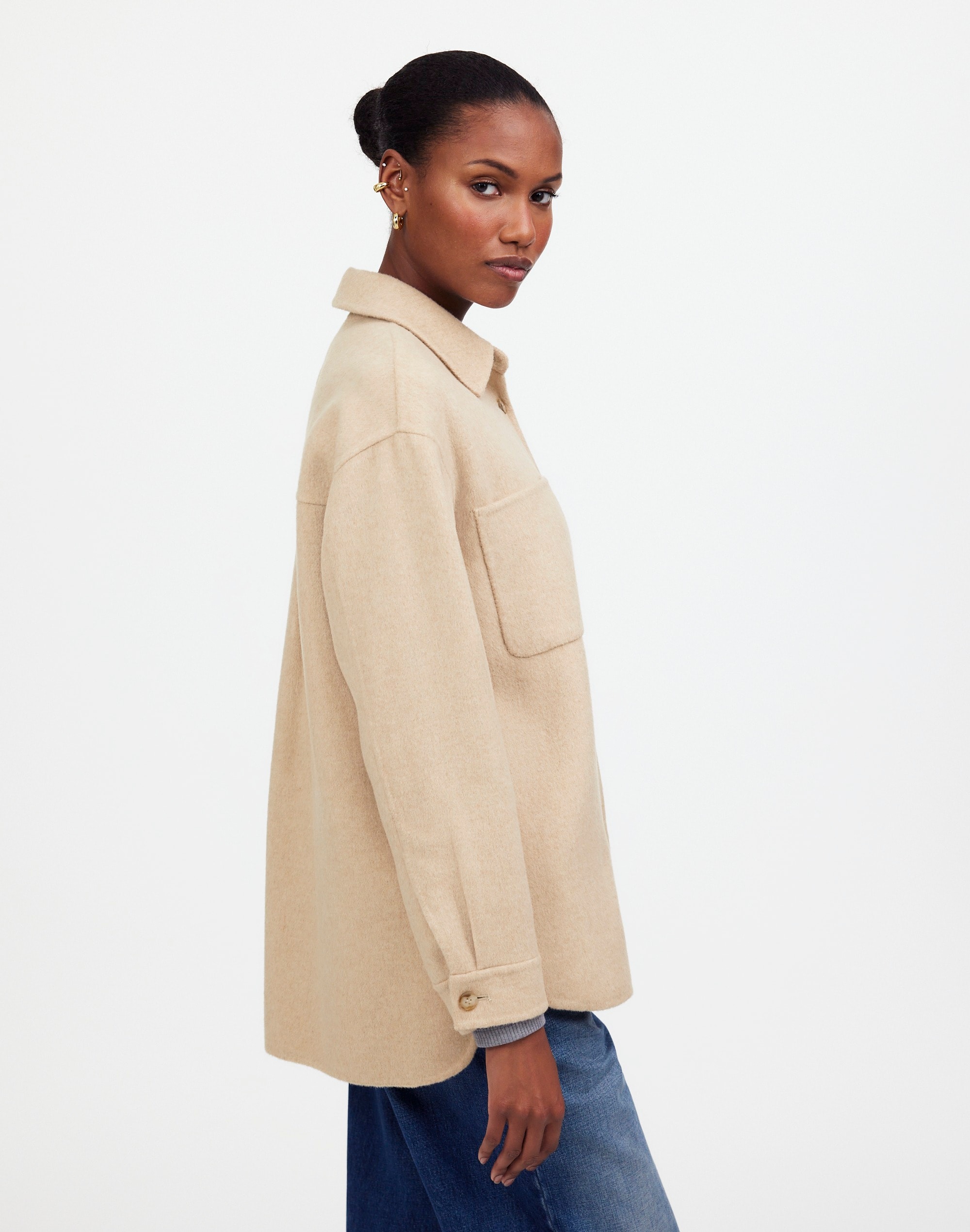 Double-Faced Long Shirt-Jacket | Madewell