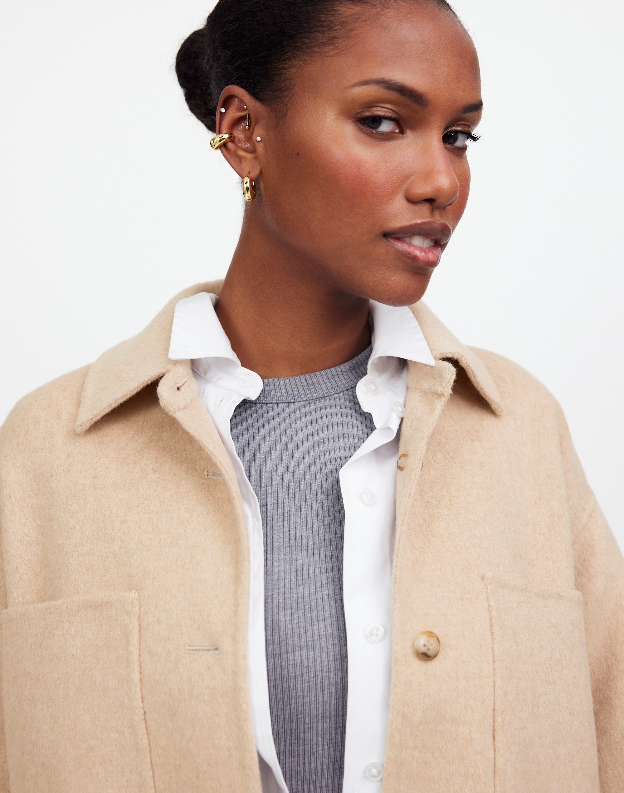 Double-Faced Long Shirt-Jacket | Madewell