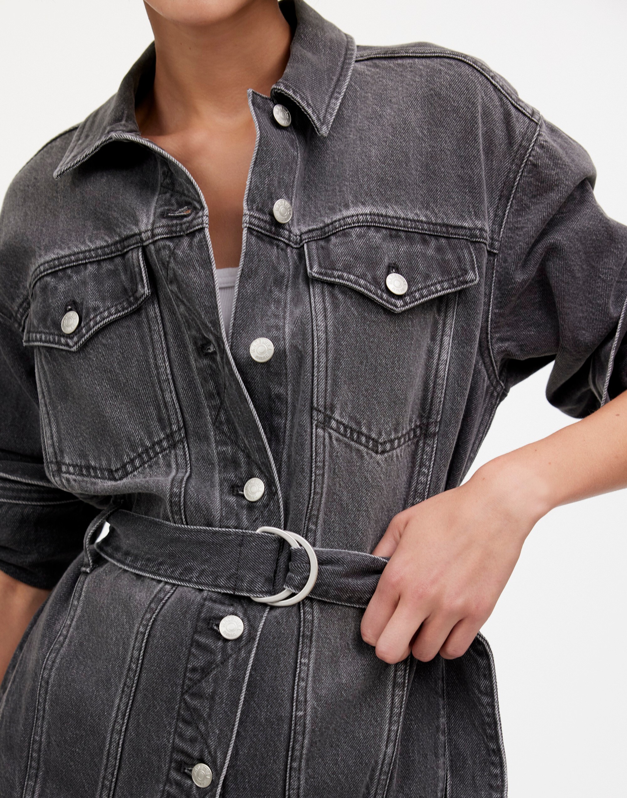 Belted Oversized Trucker Jean Jacket | Madewell