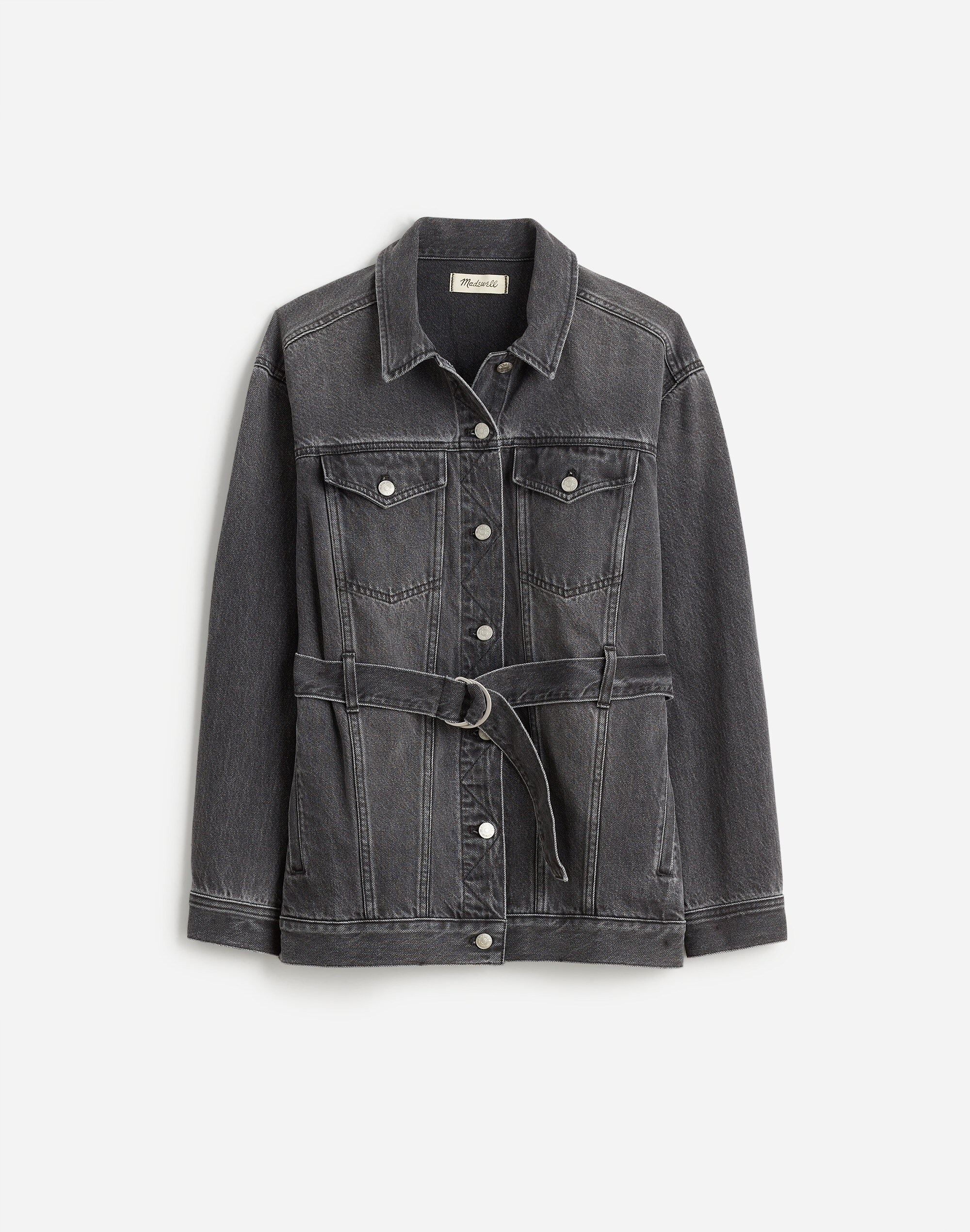 Belted Oversized Trucker Jean Jacket | Madewell