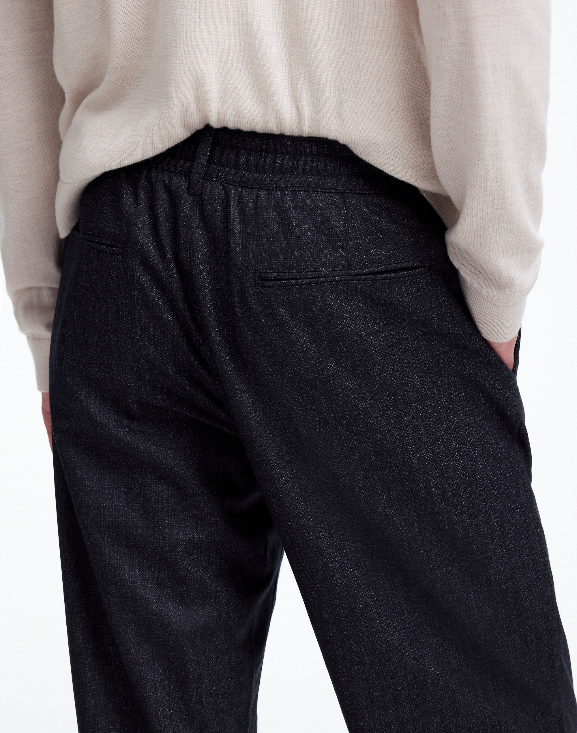 Wool Elastic Trousers Italian Fabric | Madewell