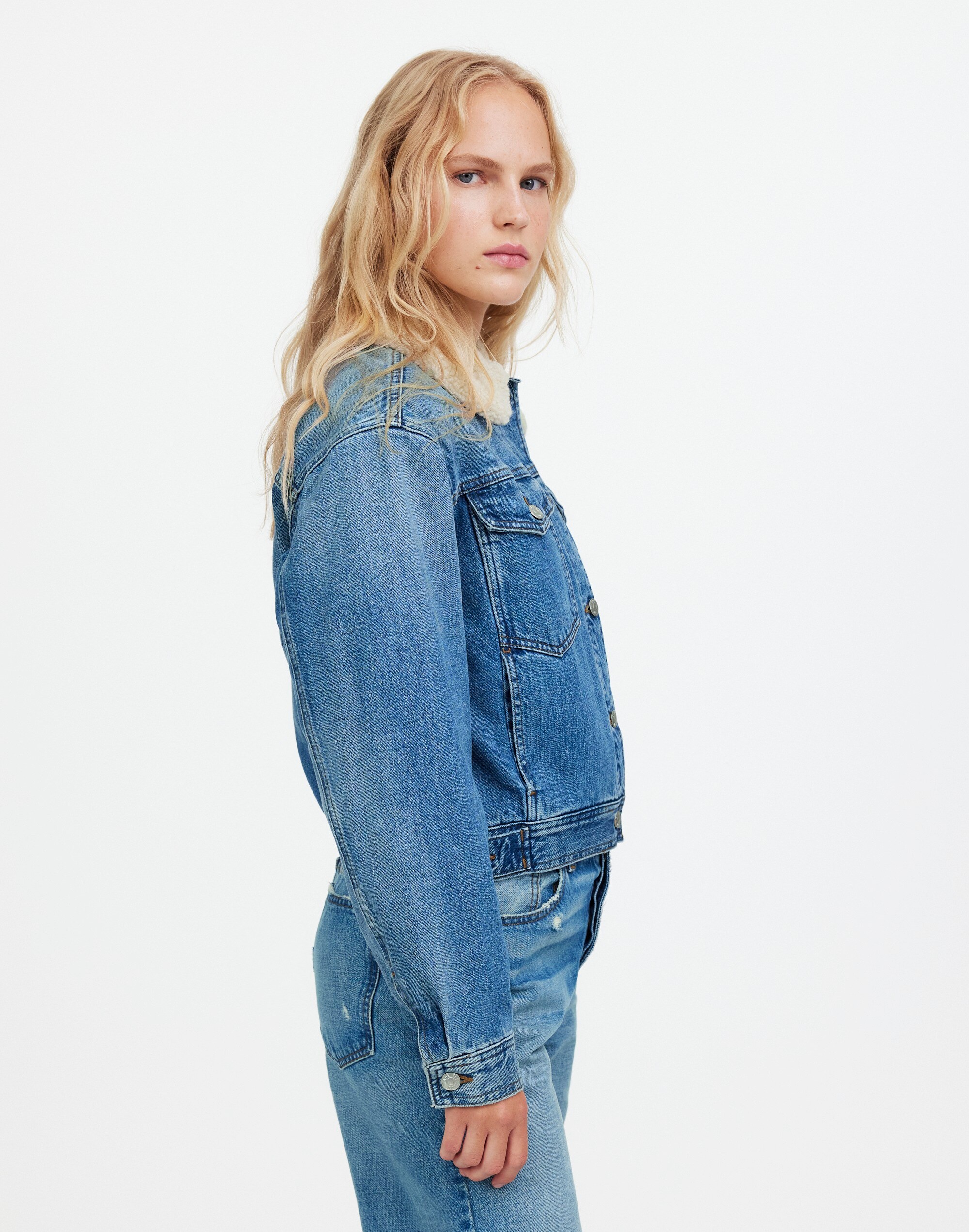 Sherpa-Collar Jean Jacket Lanesboro Wash | Madewell