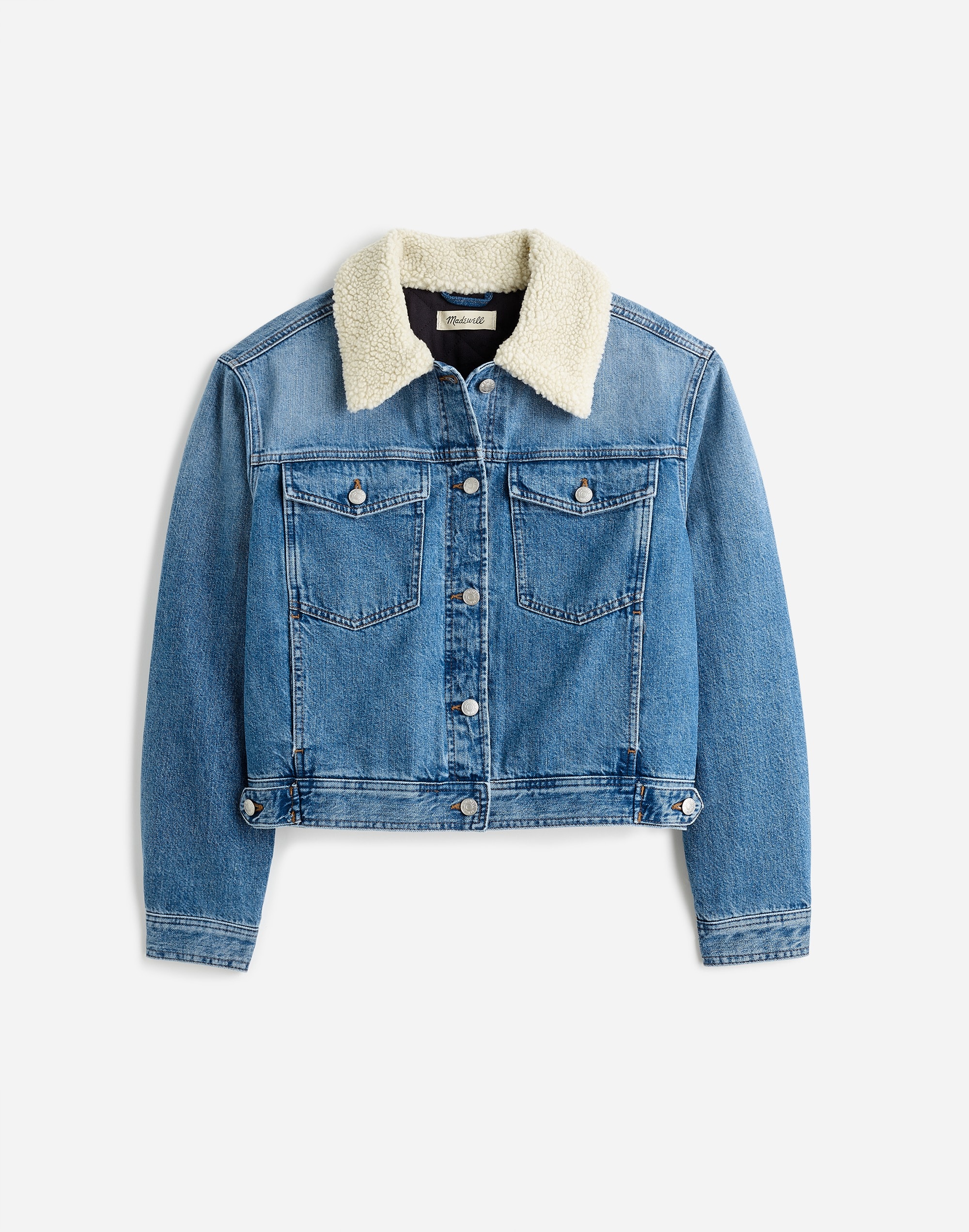 Sherpa-Collar Jean Jacket in Lanesboro Wash | Madewell